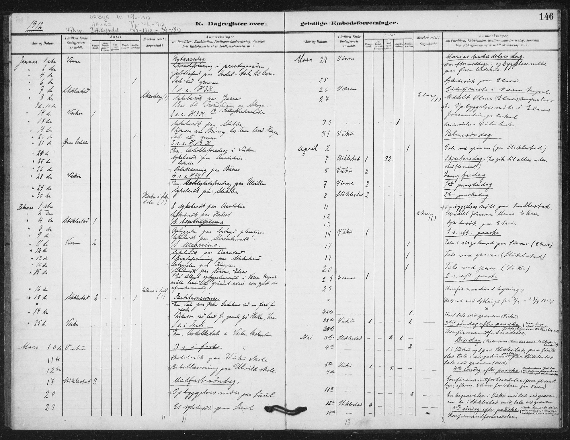 Ministerialprotokoller, klokkerbøker og fødselsregistre - Nord-Trøndelag, SAT/A-1458/724/L0264: Parish register (official) no. 724A02, 1908-1915, p. 146