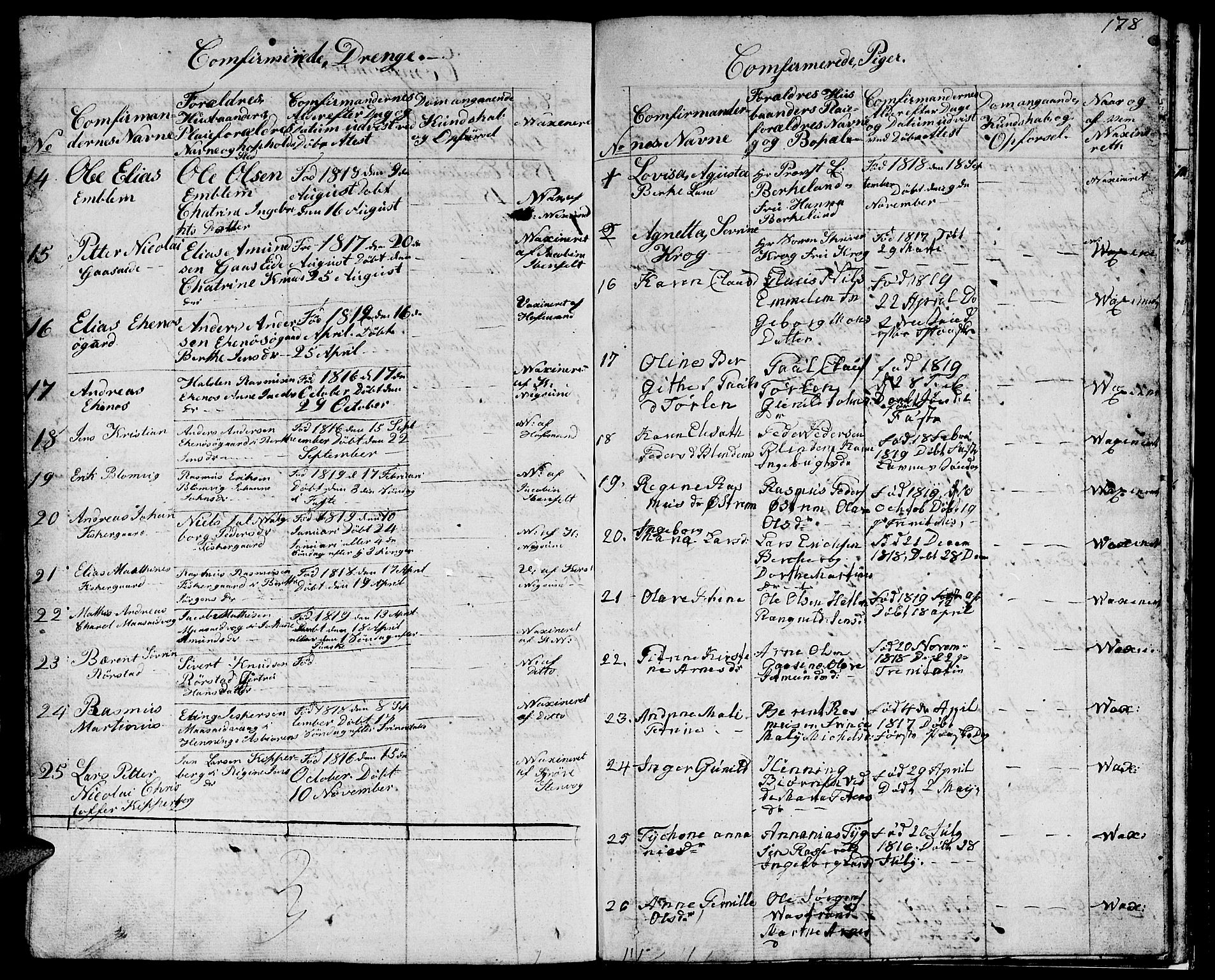 Ministerialprotokoller, klokkerbøker og fødselsregistre - Møre og Romsdal, AV/SAT-A-1454/528/L0425: Parish register (copy) no. 528C06, 1827-1840, p. 178