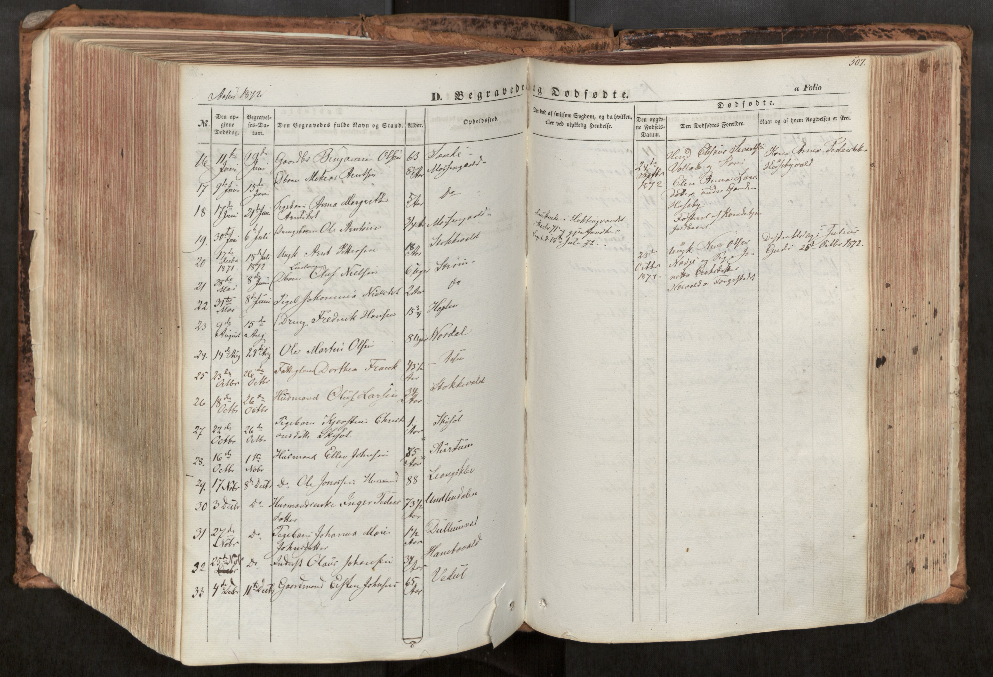 Ministerialprotokoller, klokkerbøker og fødselsregistre - Nord-Trøndelag, SAT/A-1458/713/L0116: Parish register (official) no. 713A07, 1850-1877, p. 507