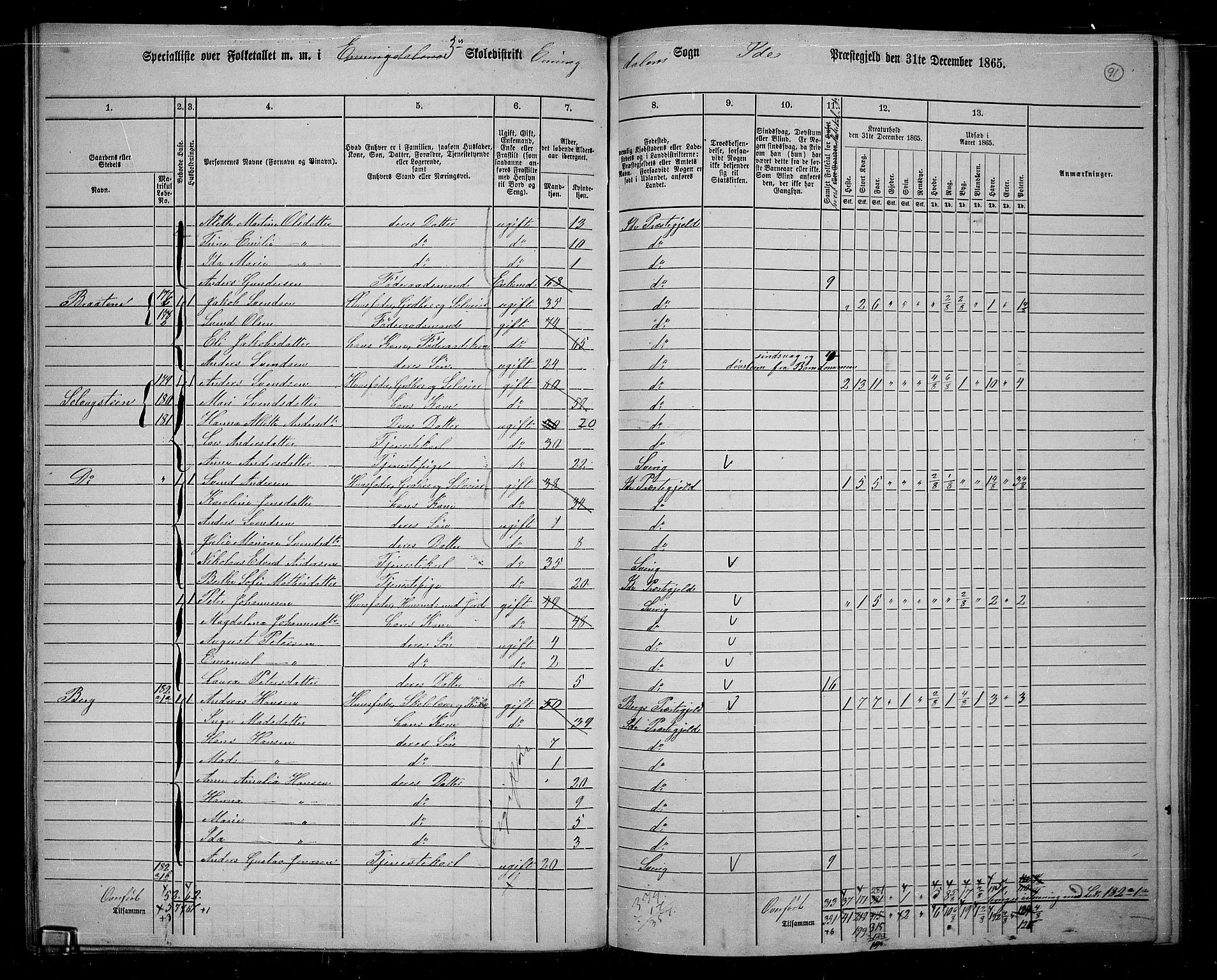 RA, 1865 census for Idd, 1865, p. 80