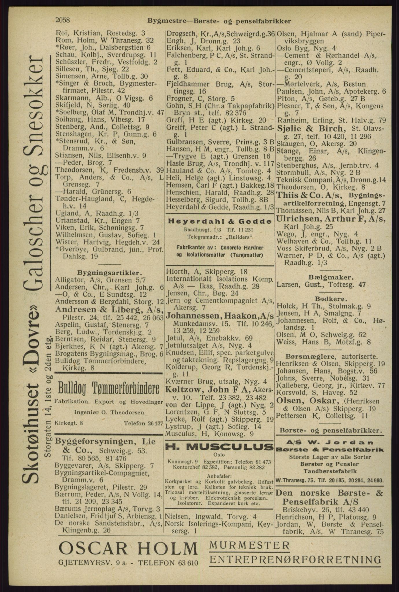 Kristiania/Oslo adressebok, PUBL/-, 1929, p. 2058