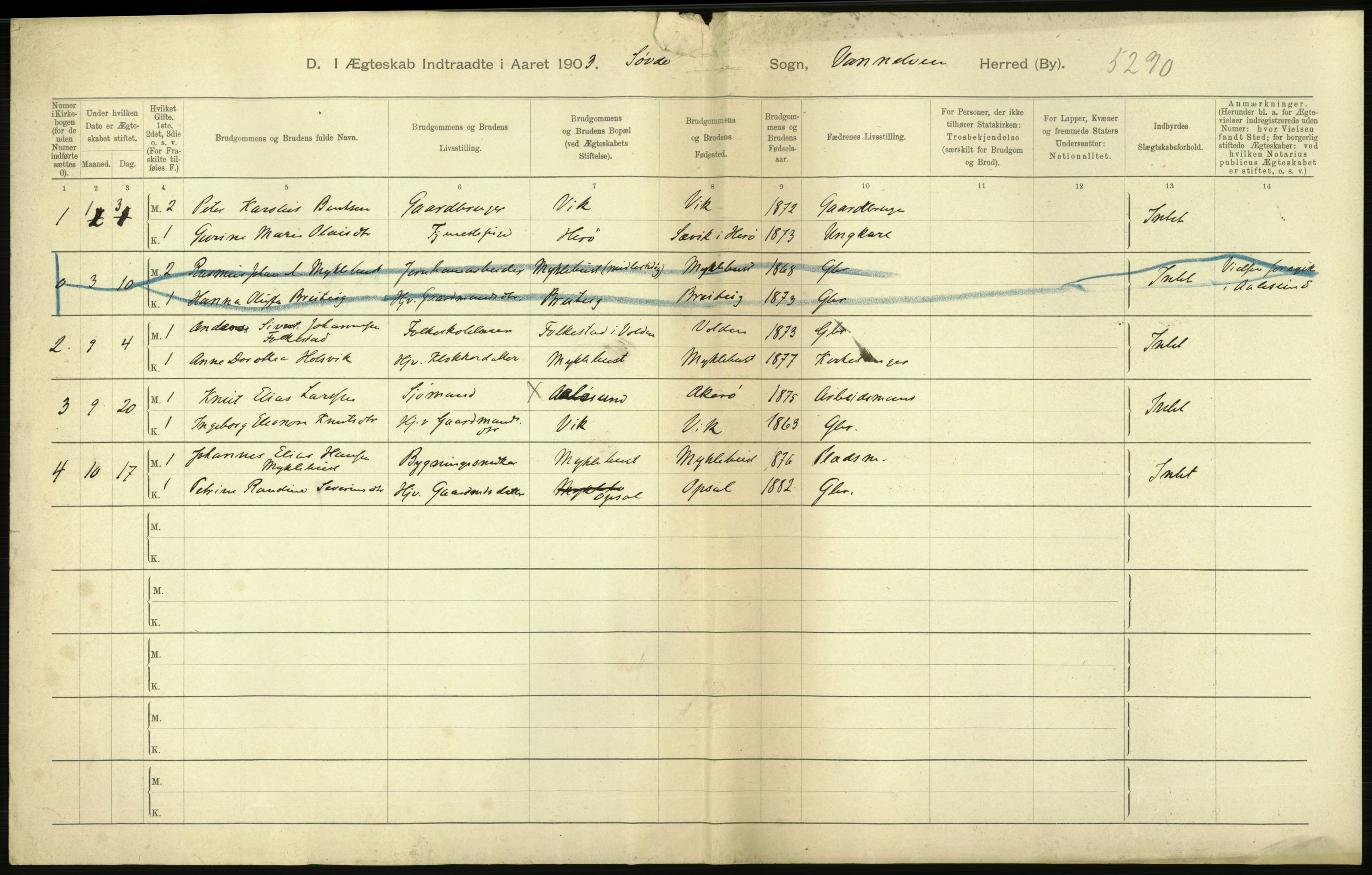 Statistisk sentralbyrå, Sosiodemografiske emner, Befolkning, AV/RA-S-2228/D/Df/Dfa/Dfaa/L0016: Romsdal amt: Fødte, gifte, døde., 1903, p. 550