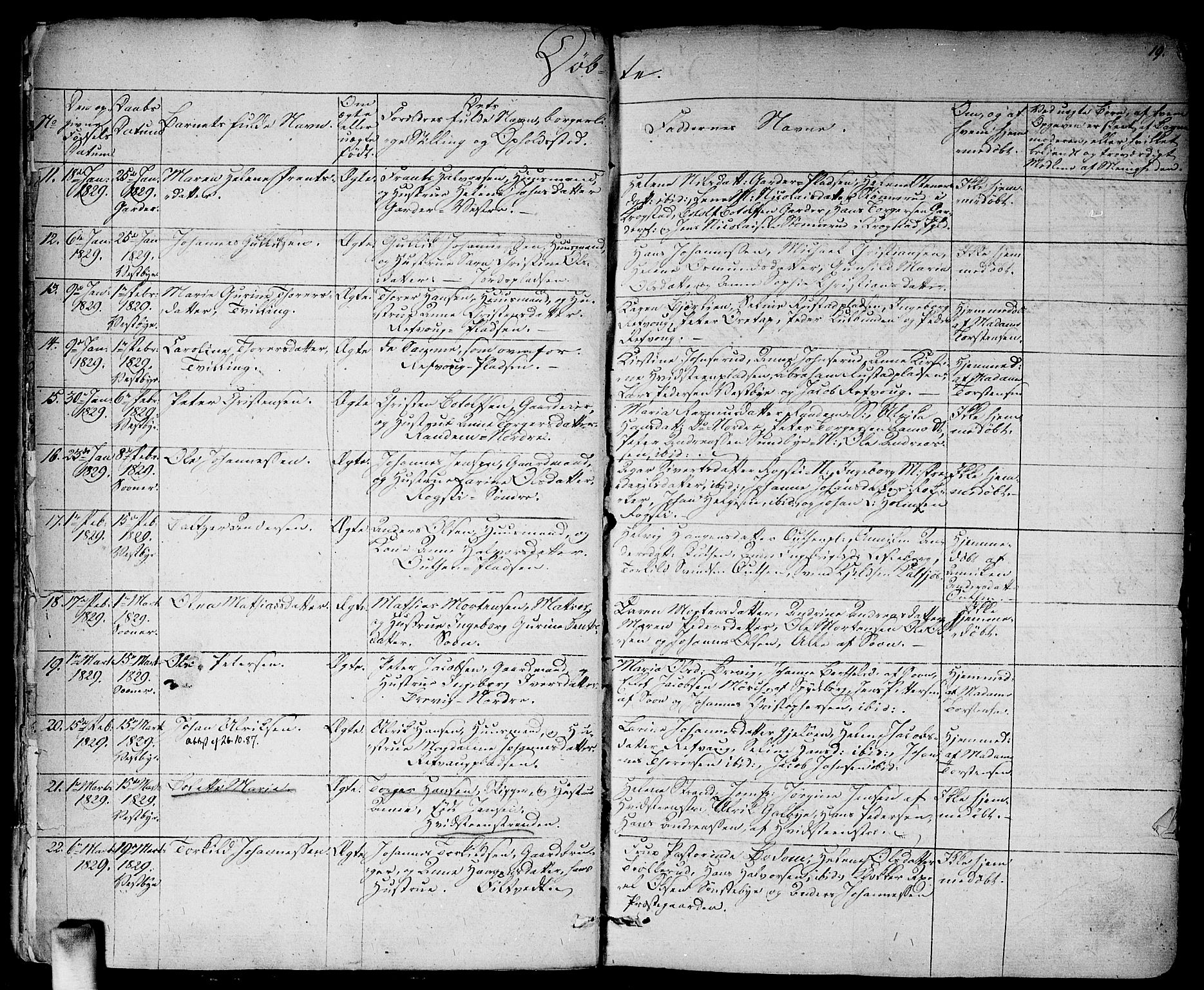 Vestby prestekontor Kirkebøker, SAO/A-10893/F/Fa/L0006: Parish register (official) no. I 6, 1827-1849, p. 19