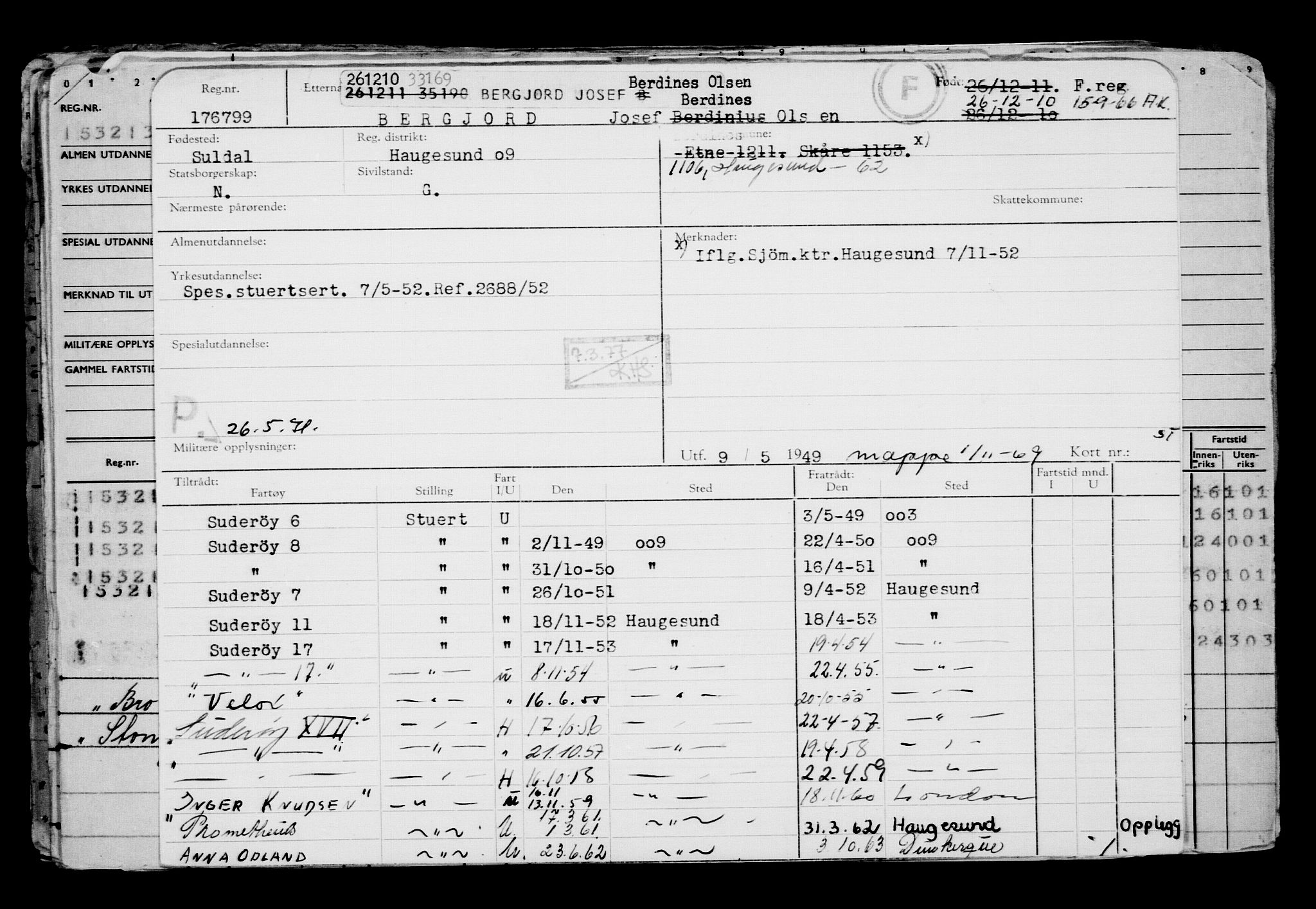 Direktoratet for sjømenn, AV/RA-S-3545/G/Gb/L0093: Hovedkort, 1910-1911, p. 316