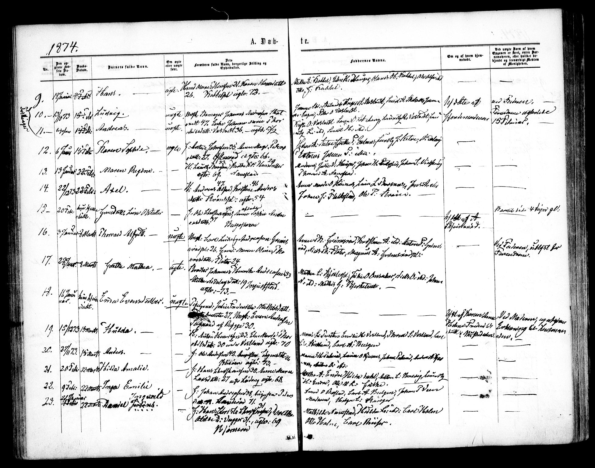 Våler prestekontor Kirkebøker, AV/SAO-A-11083/F/Fa/L0008: Parish register (official) no. I 8, 1862-1876