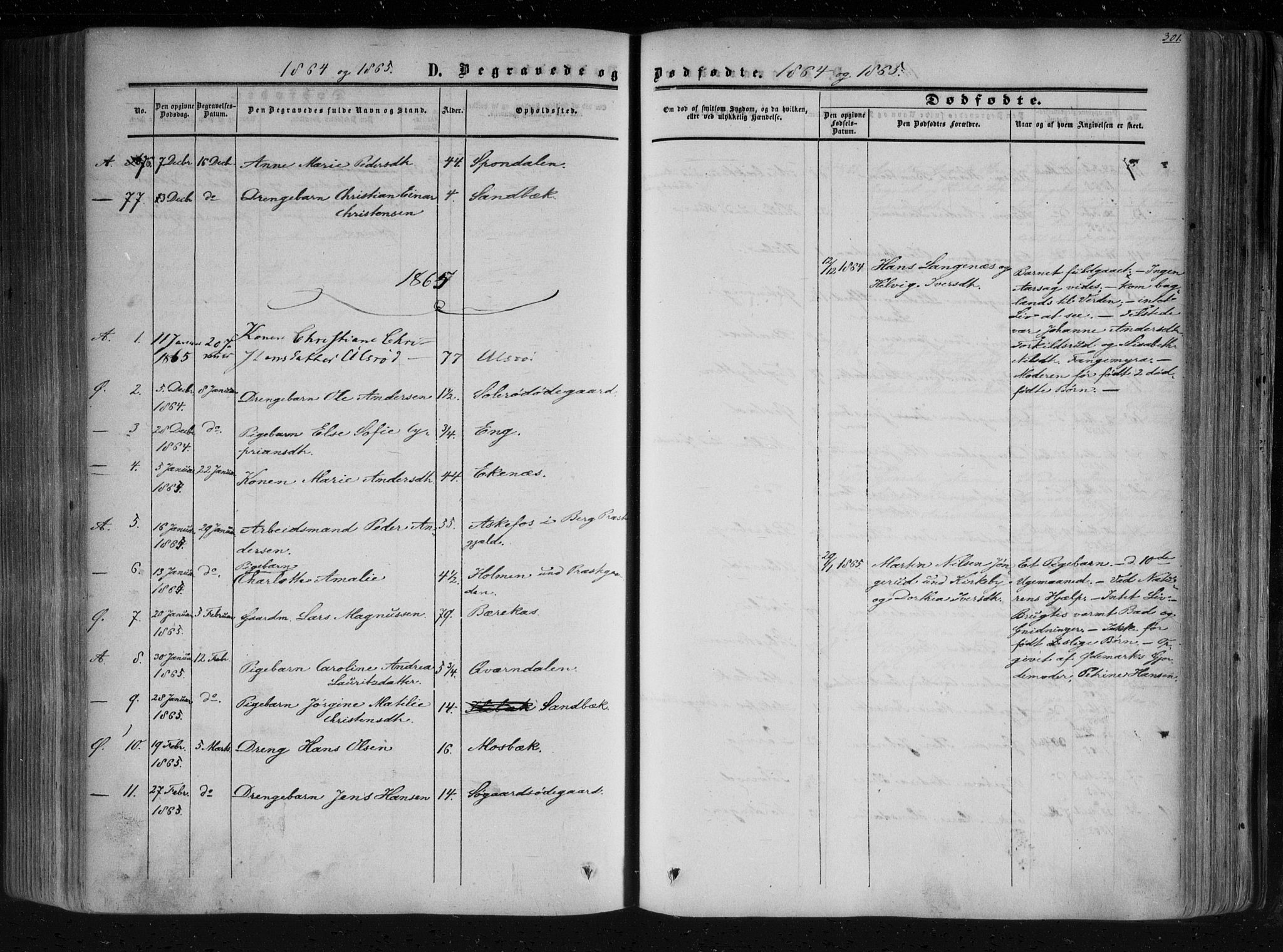 Aremark prestekontor Kirkebøker, SAO/A-10899/F/Fc/L0003: Parish register (official) no. III 3, 1850-1865, p. 301
