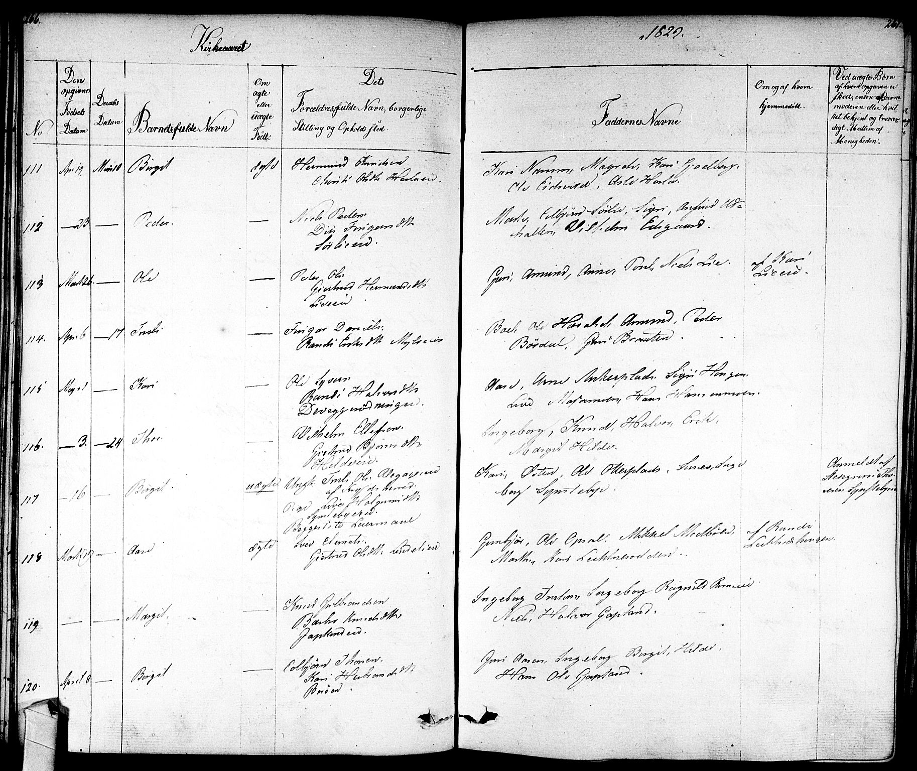 Nes kirkebøker, SAKO/A-236/F/Fa/L0008: Parish register (official) no. 8, 1824-1834, p. 266-267