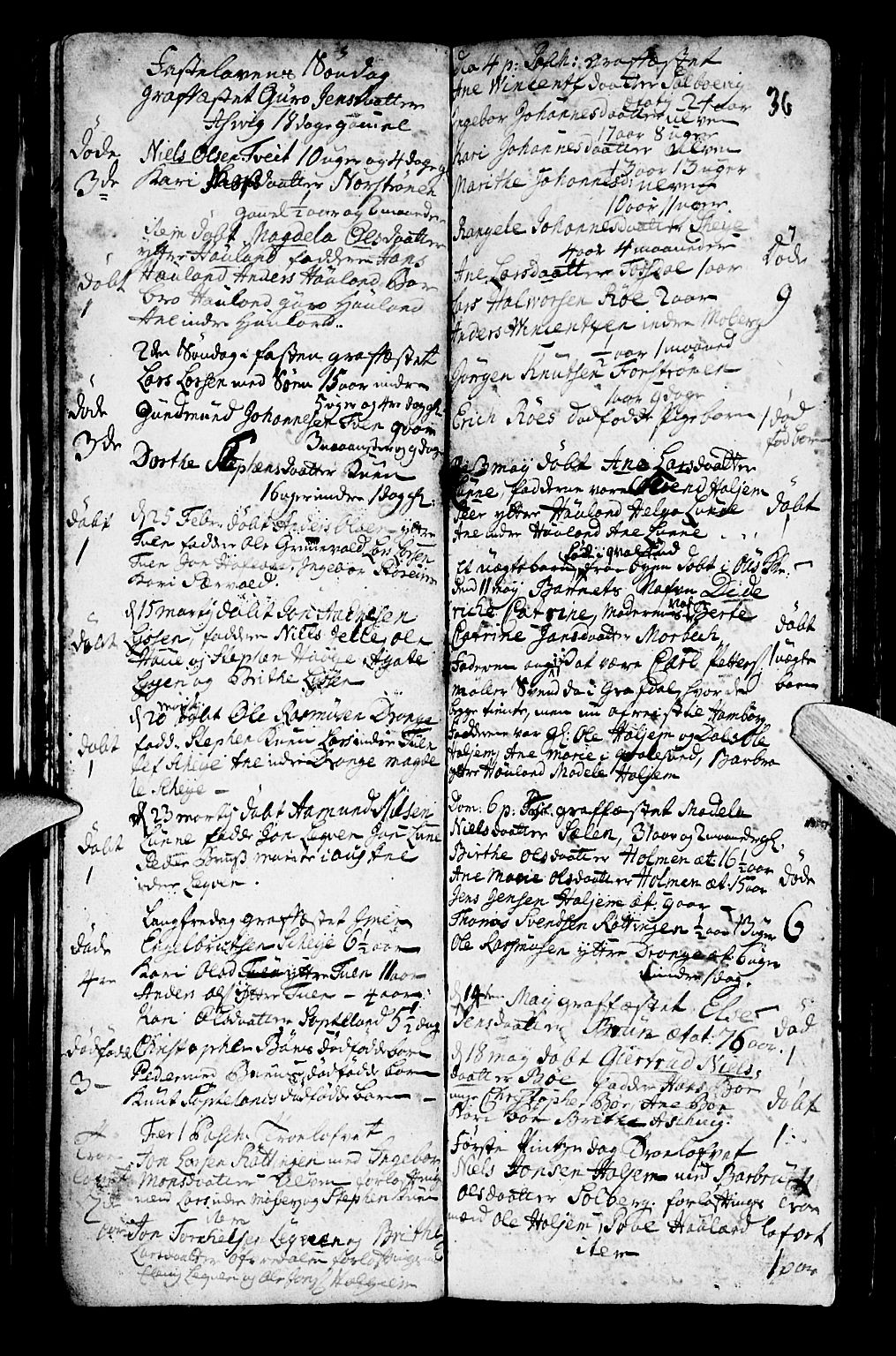 Os sokneprestembete, SAB/A-99929: Parish register (official) no. A 2, 1723-1758, p. 36
