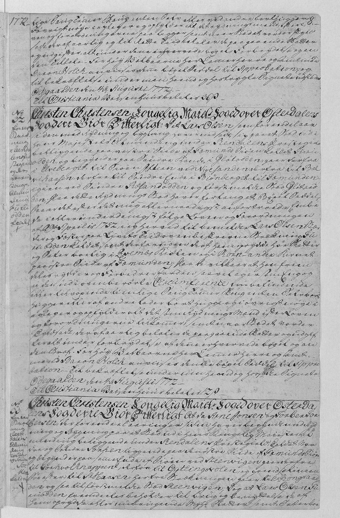 Østerdalen fogderi, AV/SAH-FOGDH-006/F/Fb/L0001: Bygselsprotokoll, 1765-1822, p. 8a