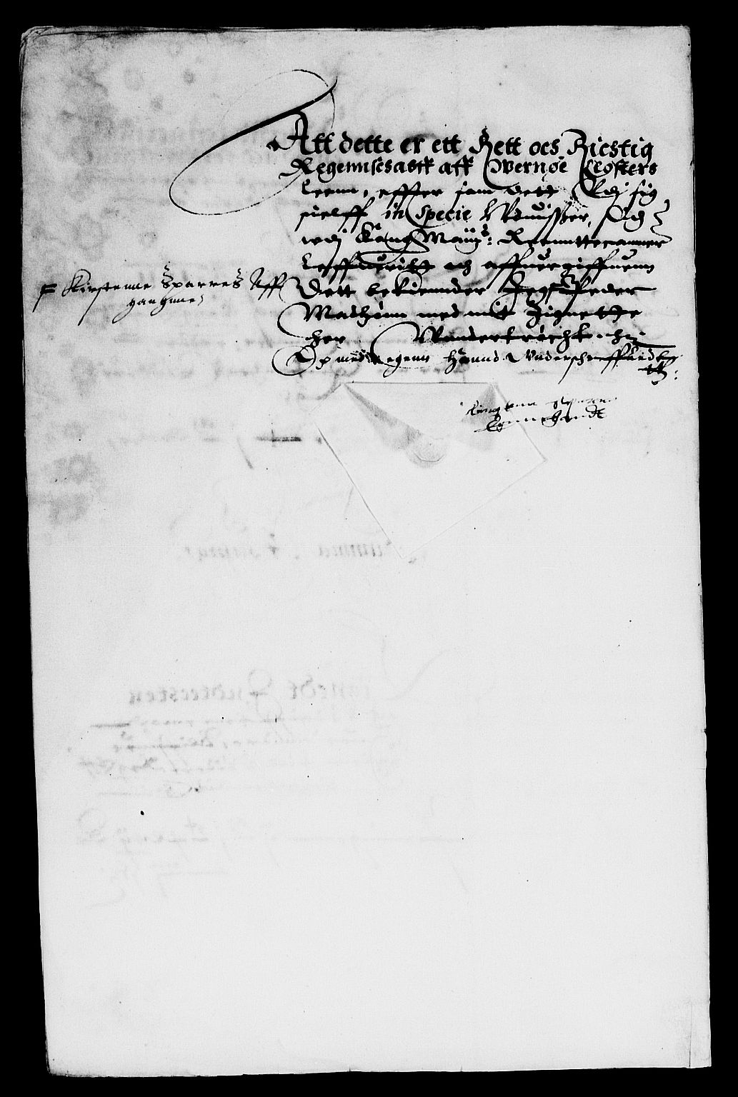 Rentekammeret inntil 1814, Reviderte regnskaper, Lensregnskaper, AV/RA-EA-5023/R/Rb/Rbg/L0001: Verne kloster len, 1599-1619