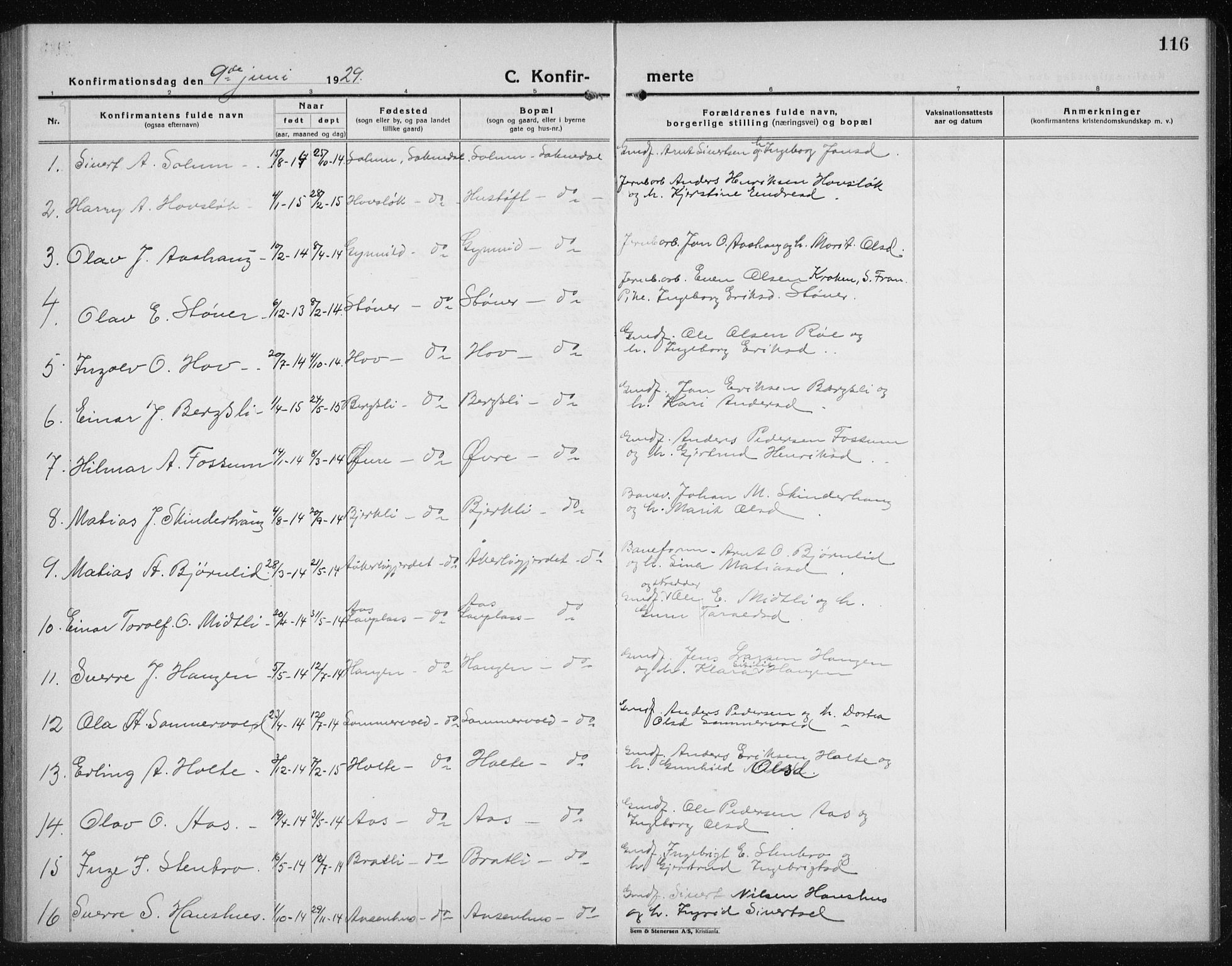 Ministerialprotokoller, klokkerbøker og fødselsregistre - Sør-Trøndelag, SAT/A-1456/689/L1045: Parish register (copy) no. 689C04, 1923-1940, p. 116