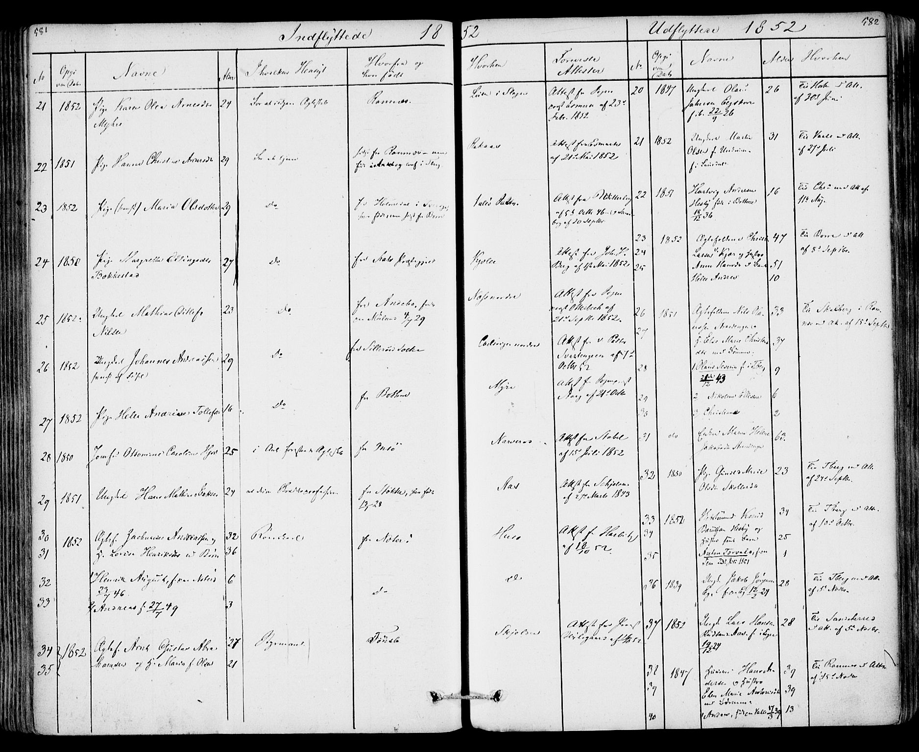 Sem kirkebøker, AV/SAKO-A-5/F/Fa/L0006: Parish register (official) no. I 6, 1843-1855, p. 581-582