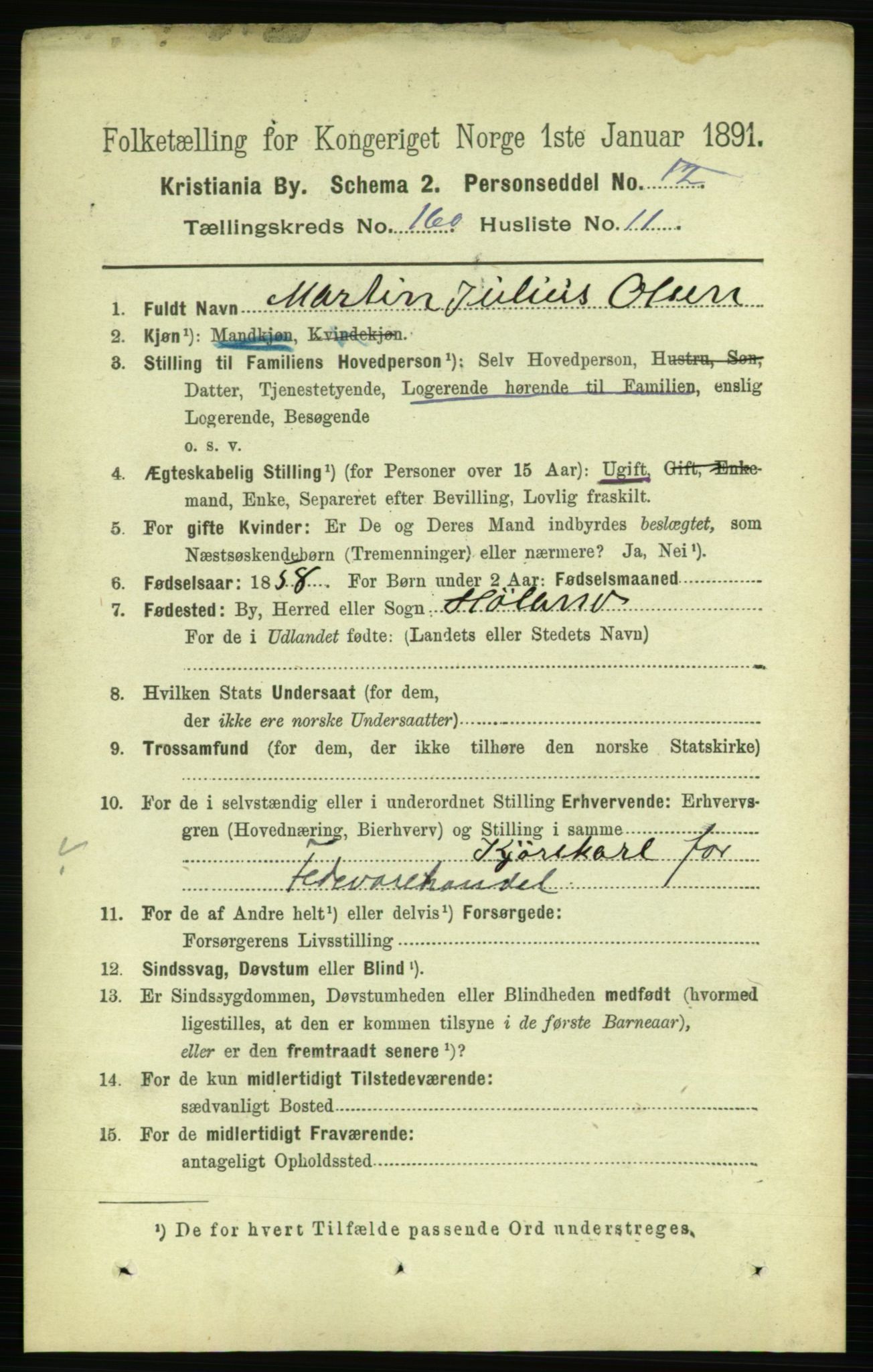 RA, 1891 census for 0301 Kristiania, 1891, p. 90978