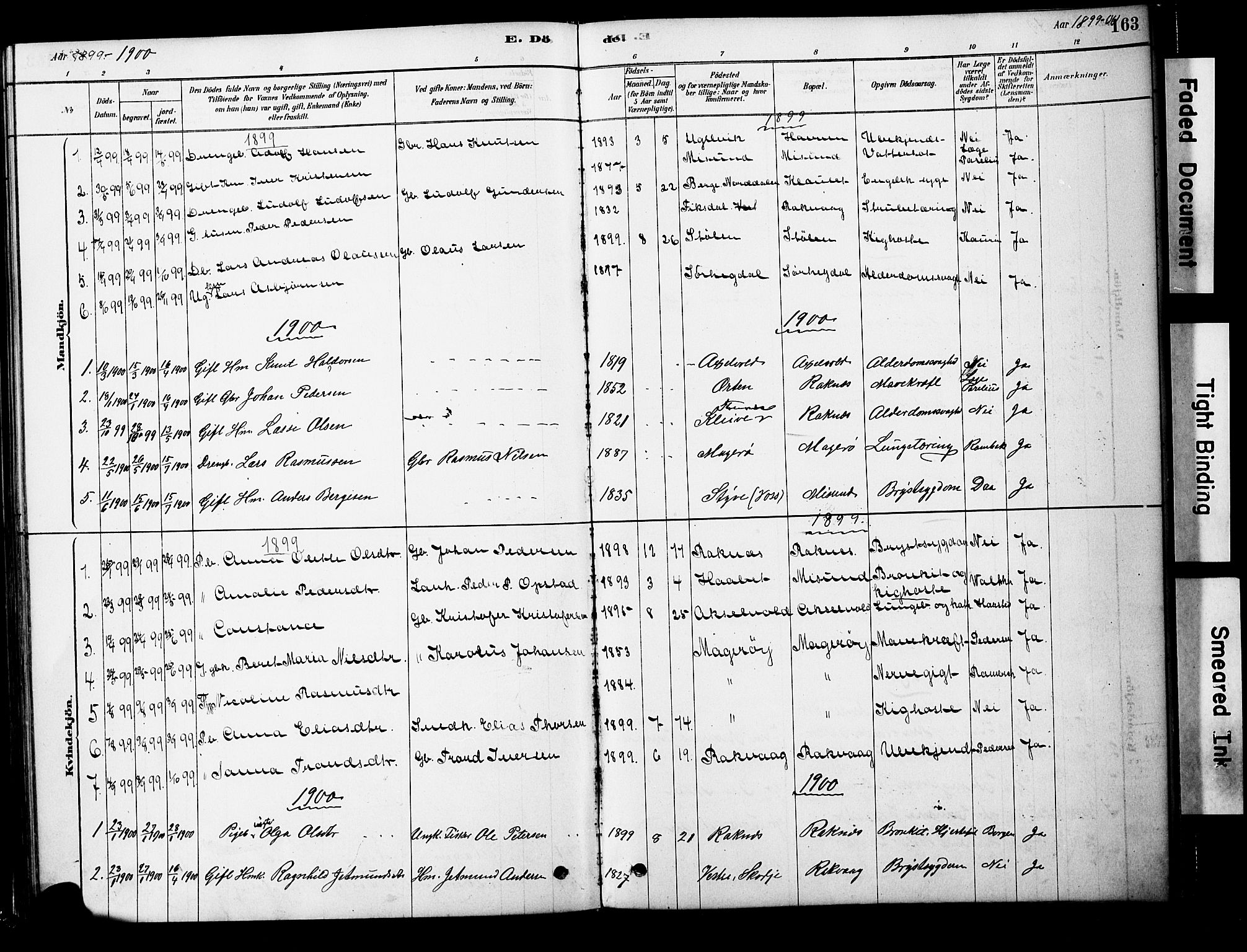 Ministerialprotokoller, klokkerbøker og fødselsregistre - Møre og Romsdal, AV/SAT-A-1454/563/L0736: Parish register (official) no. 563A01, 1878-1903, p. 163