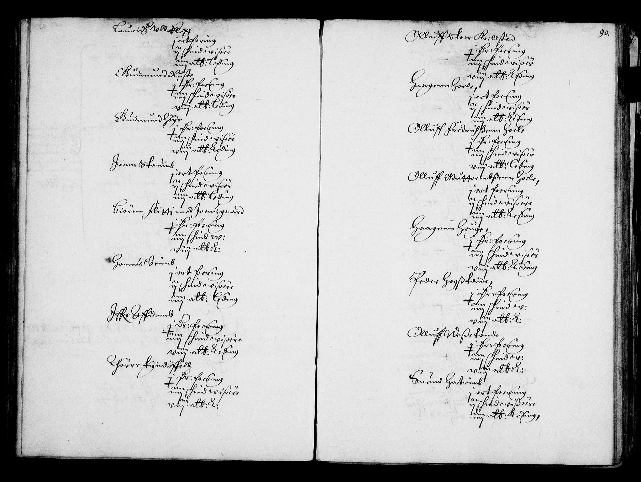 Rentekammeret inntil 1814, Realistisk ordnet avdeling, AV/RA-EA-4070/N/Na/L0001: [XI f]: Akershus stifts jordebok, 1652, p. 89b-90a