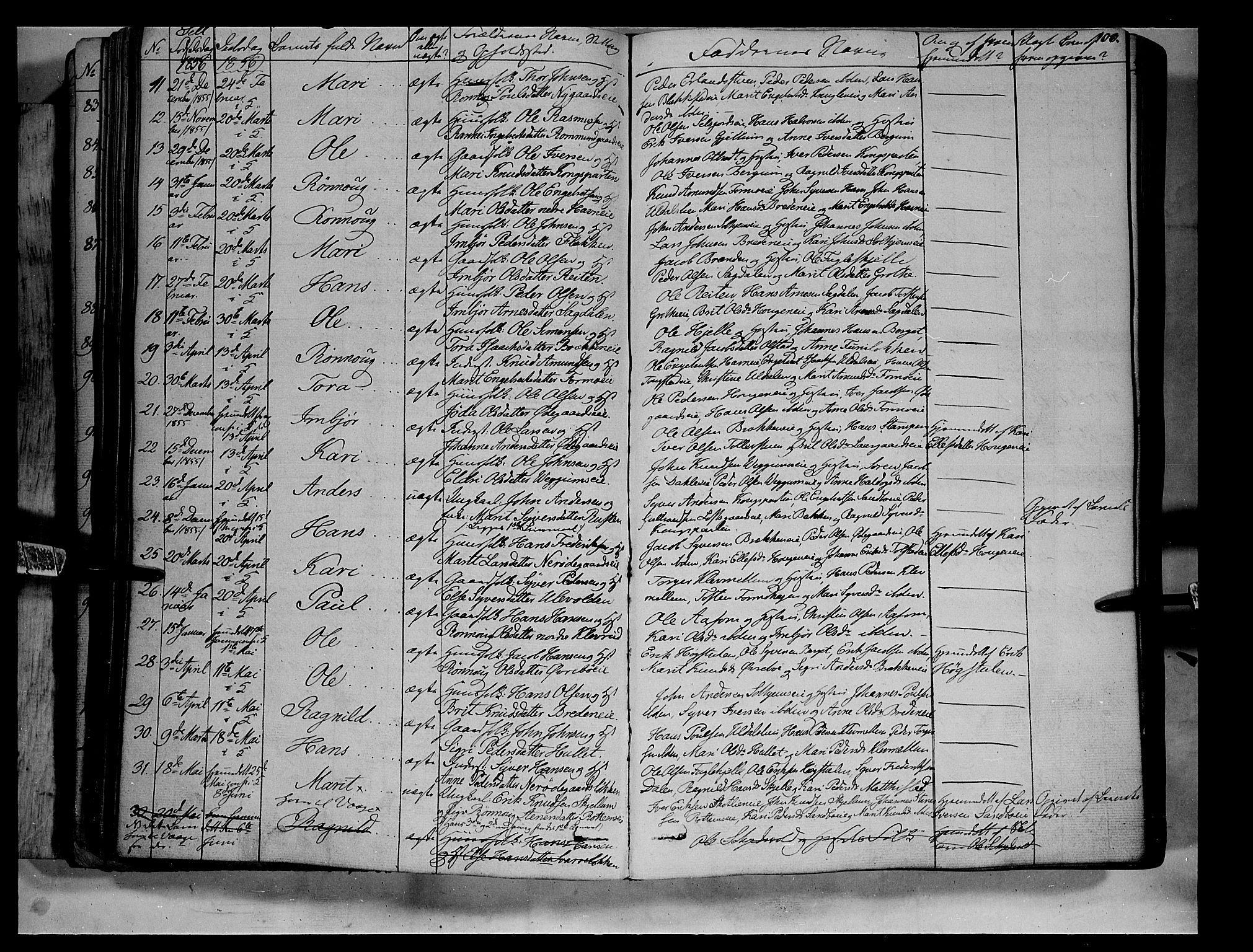 Vågå prestekontor, SAH/PREST-076/H/Ha/Haa/L0005: Parish register (official) no. 5 /3, 1842-1856, p. 100
