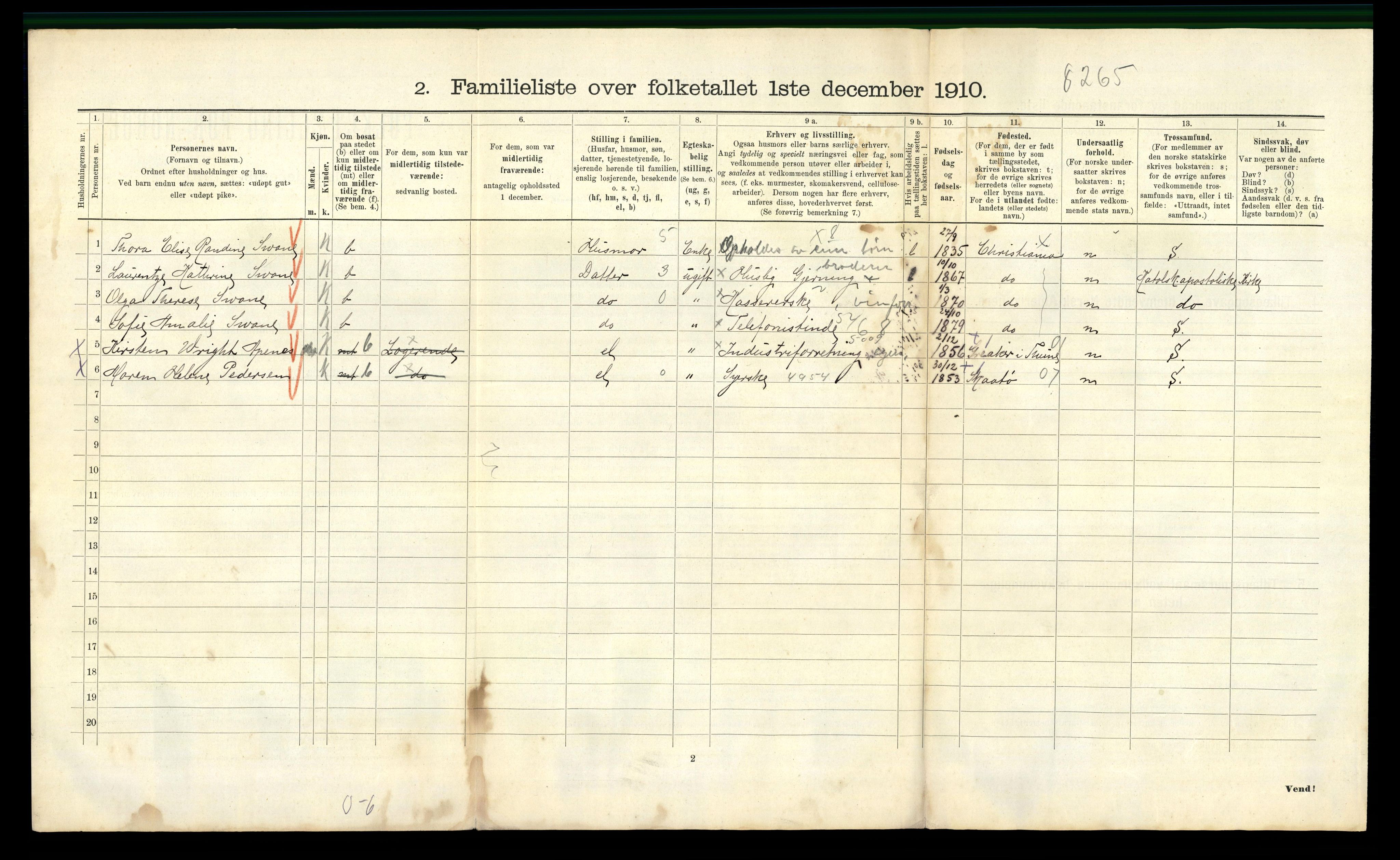 RA, 1910 census for Kristiania, 1910, p. 76506