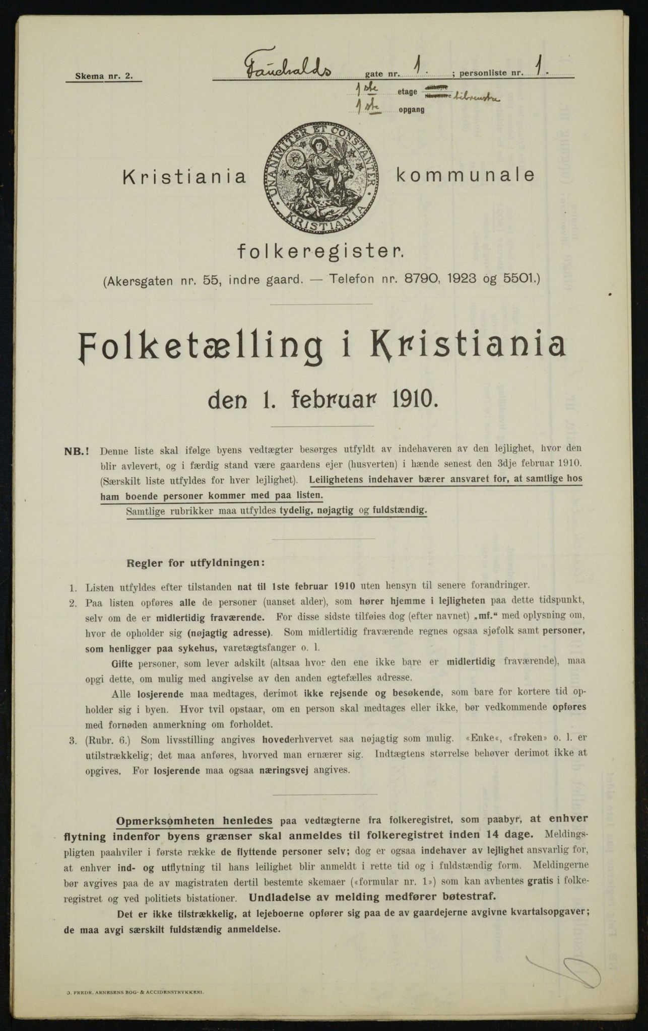 OBA, Municipal Census 1910 for Kristiania, 1910, p. 22237