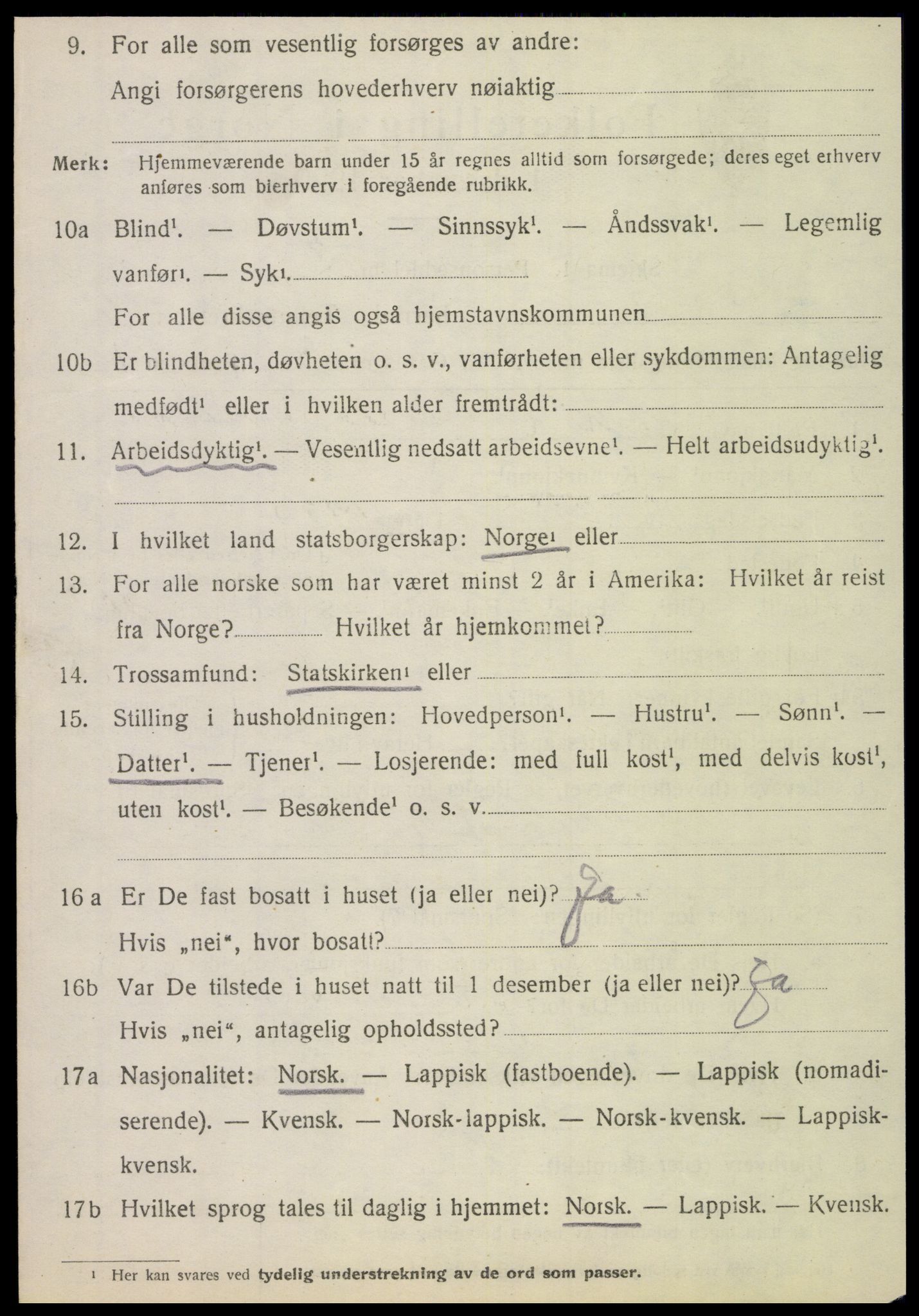 SAT, 1920 census for Alstahaug, 1920, p. 1246