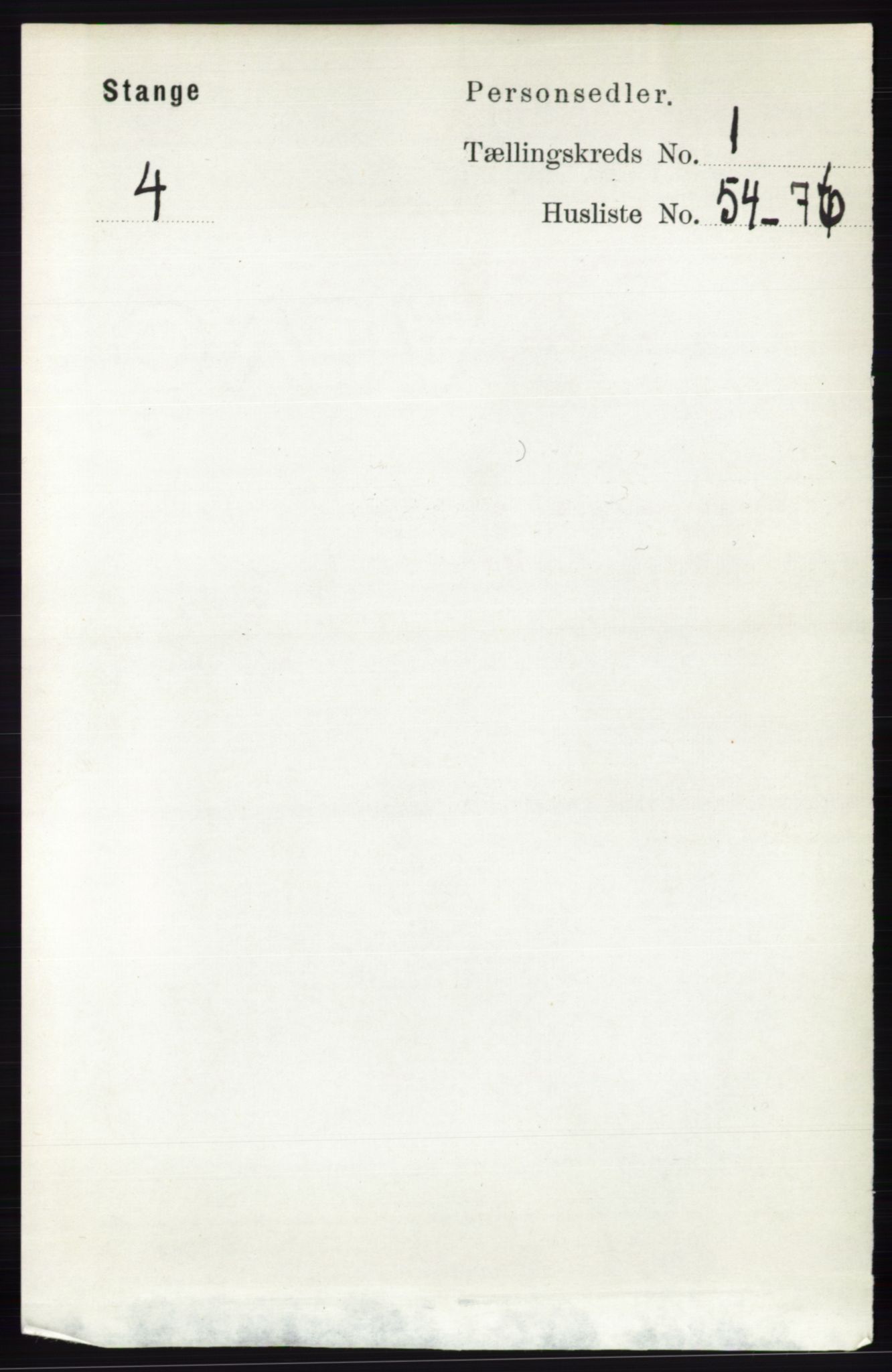 RA, 1891 census for 0417 Stange, 1891, p. 527