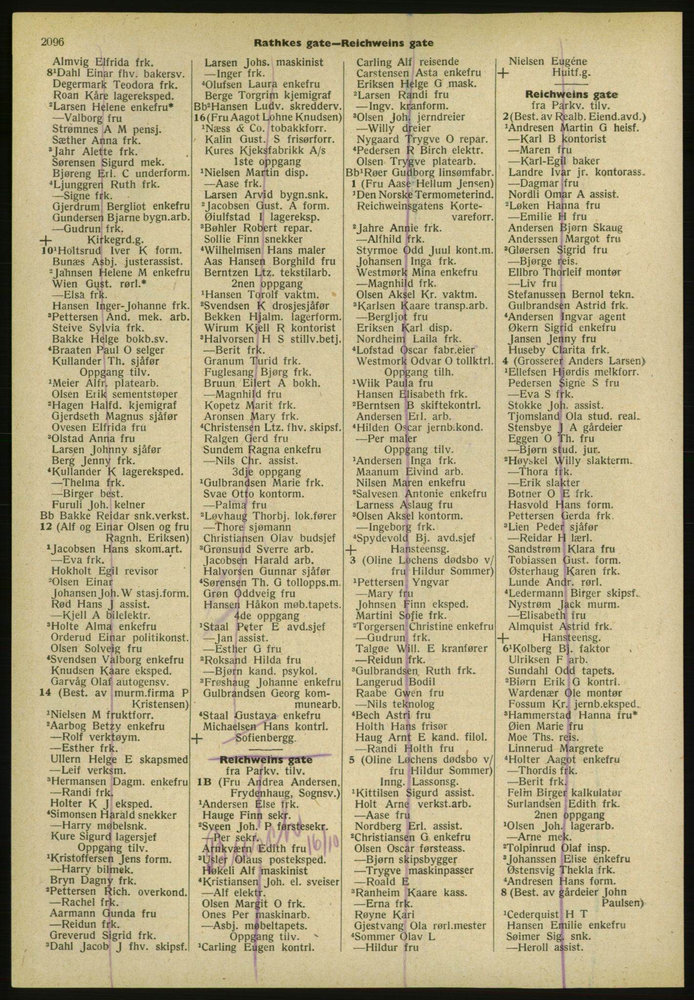 Kristiania/Oslo adressebok, PUBL/-, 1952, p. 2096