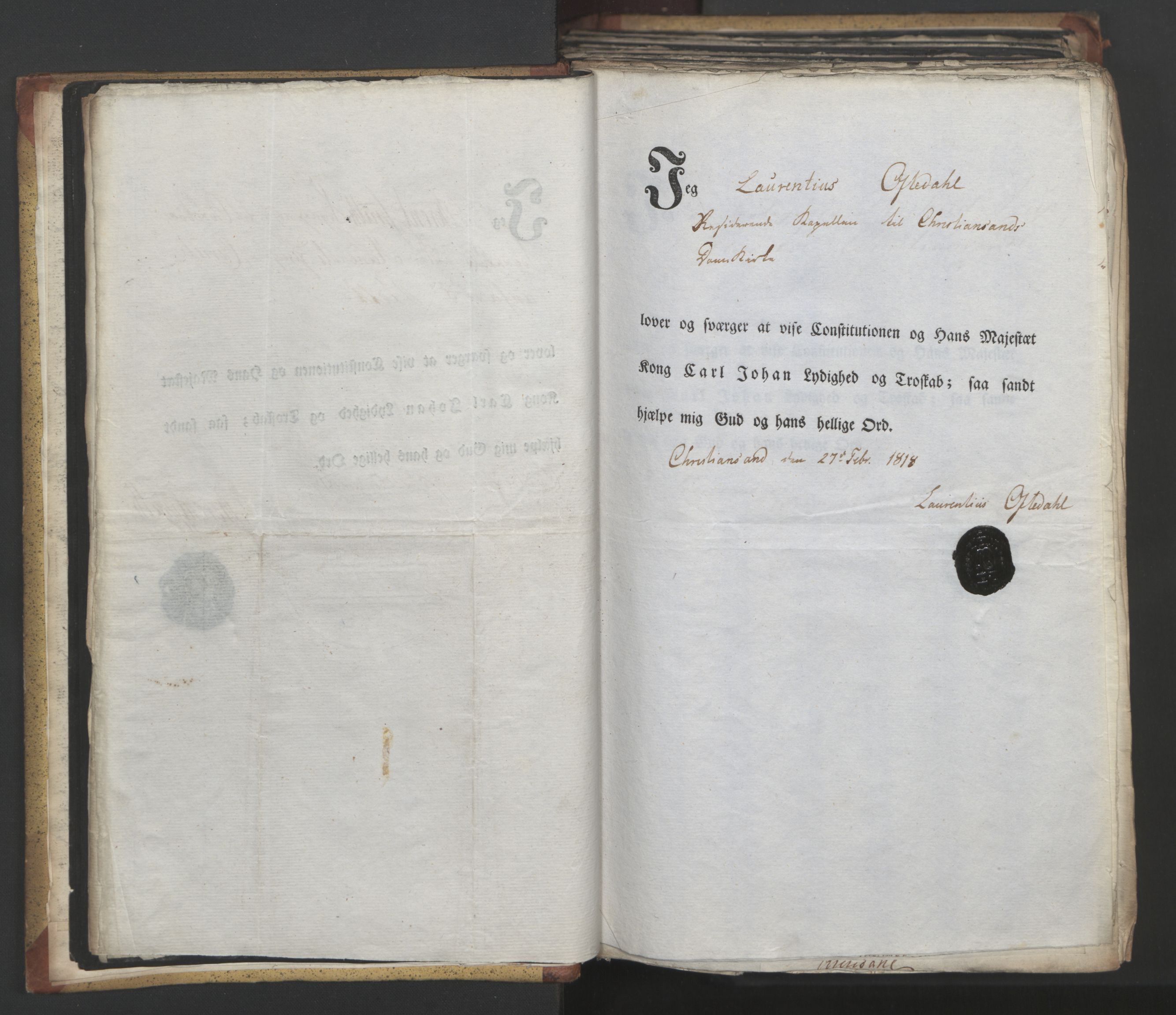 Statsrådsavdelingen i Stockholm, AV/RA-S-1003/D/Da/L0014: Regjeringsinnstillinger nr. 2890-3057, 1818, p. 28