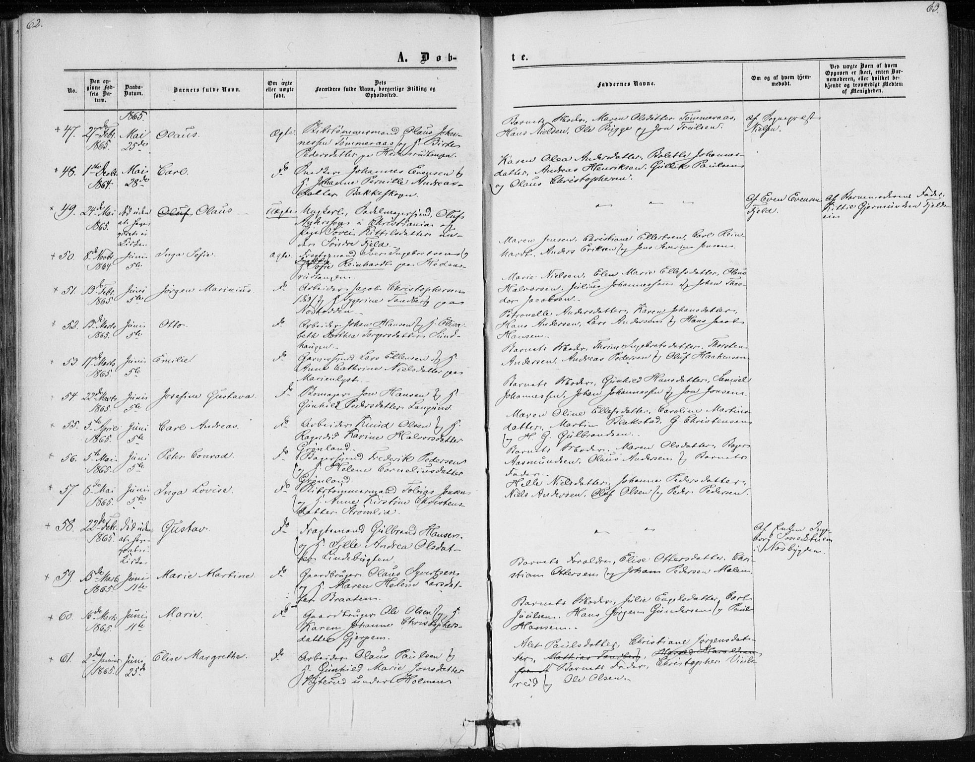 Skoger kirkebøker, AV/SAKO-A-59/F/Fa/L0004: Parish register (official) no. I 4, 1862-1872, p. 62-63