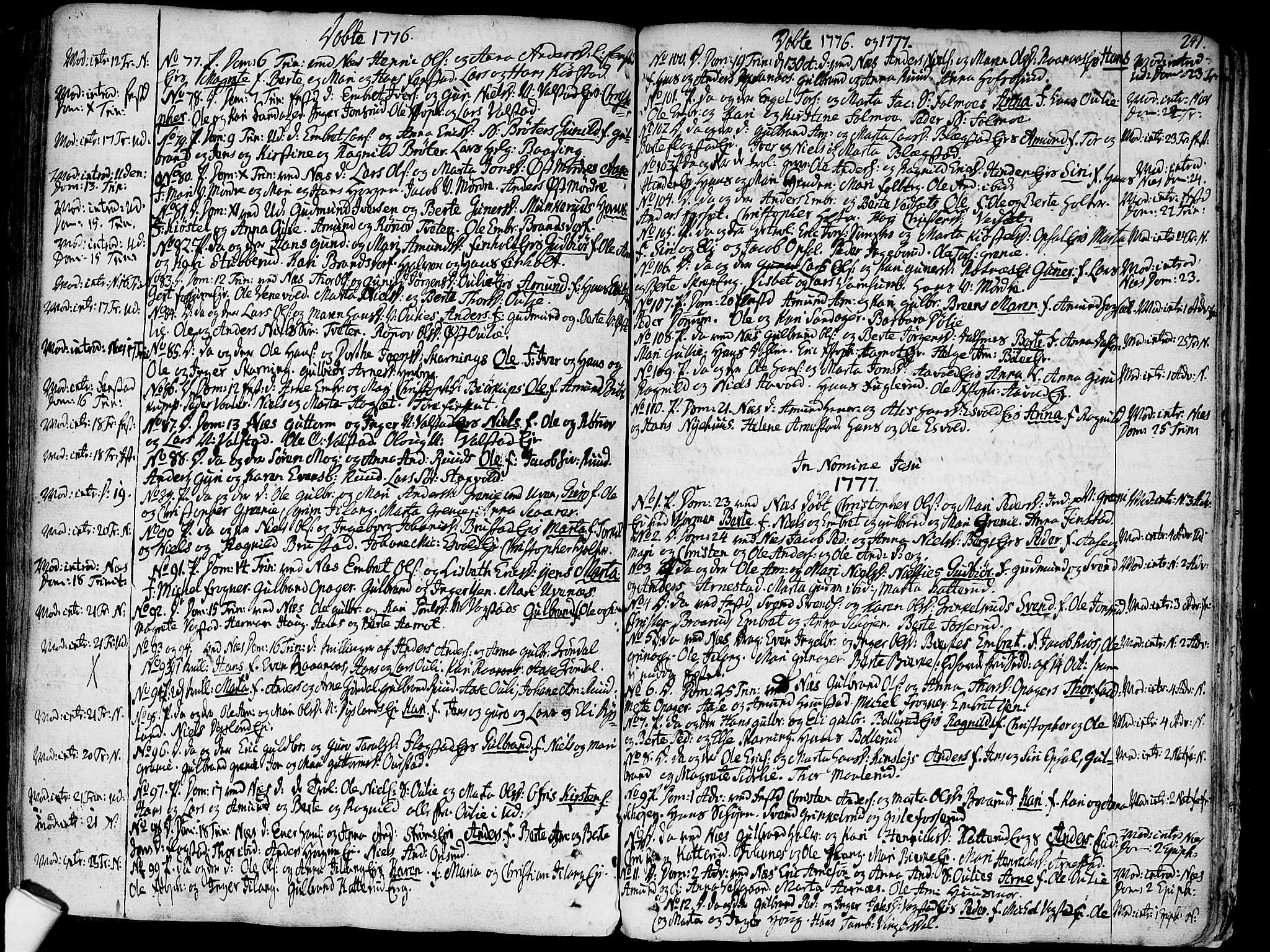 Nes prestekontor Kirkebøker, SAO/A-10410/F/Fa/L0003: Parish register (official) no. I 3, 1734-1781, p. 241