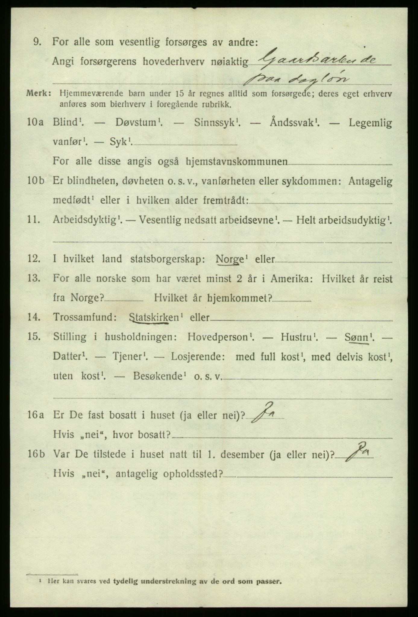 SAB, 1920 census for Gaular, 1920, p. 4163