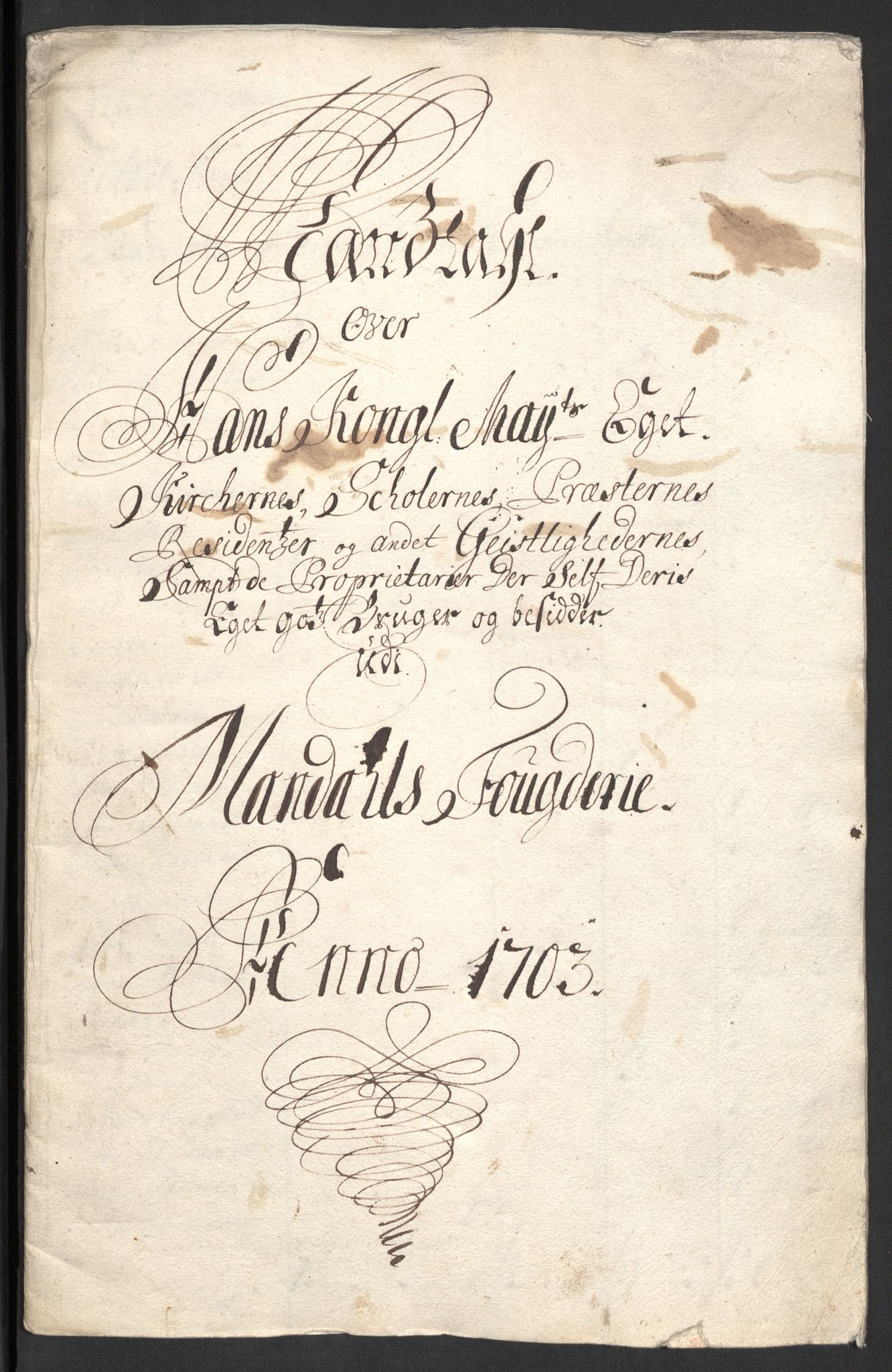 Rentekammeret inntil 1814, Reviderte regnskaper, Fogderegnskap, RA/EA-4092/R43/L2550: Fogderegnskap Lista og Mandal, 1703-1704, p. 149
