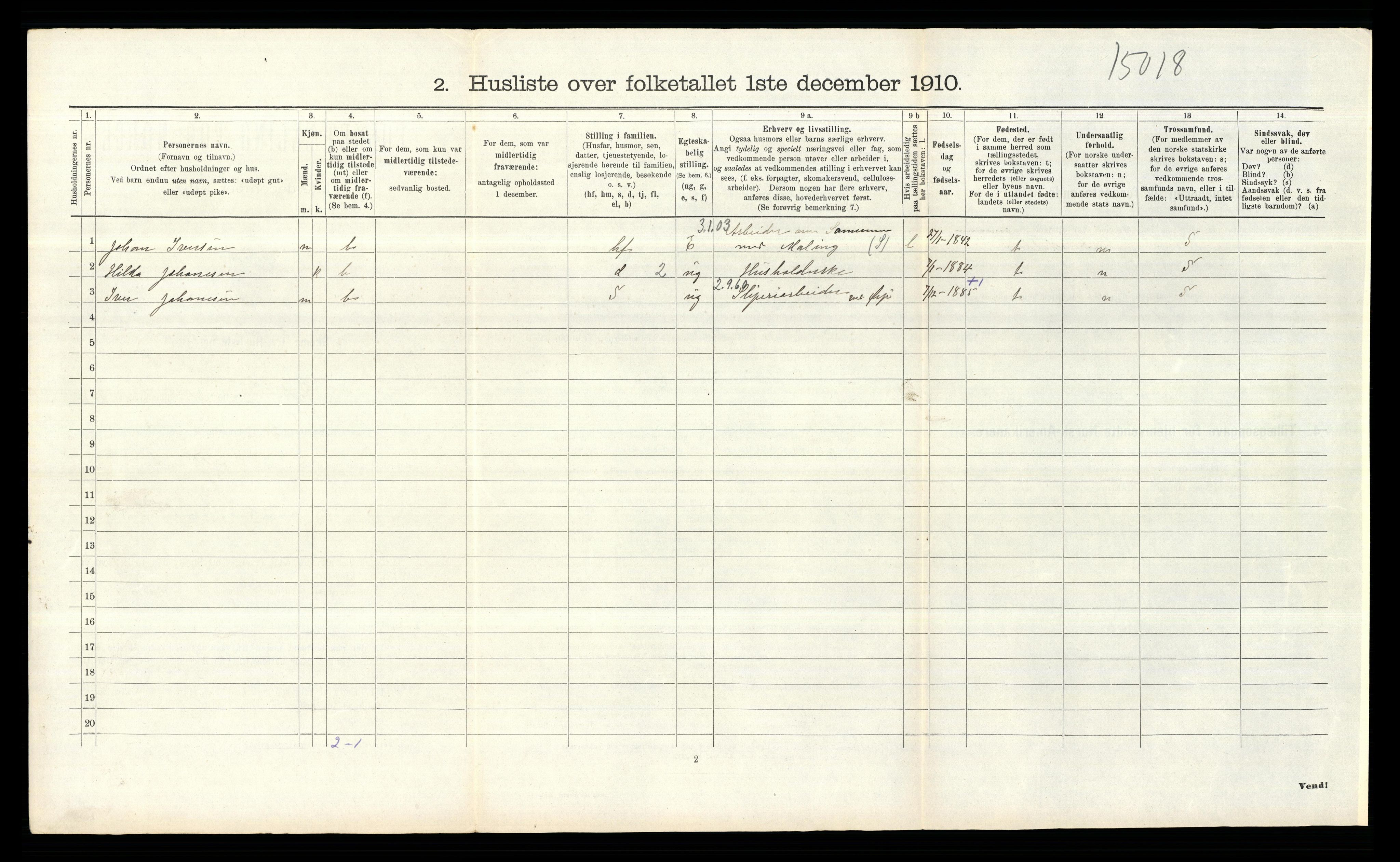 RA, 1910 census for Rødenes, 1910, p. 264