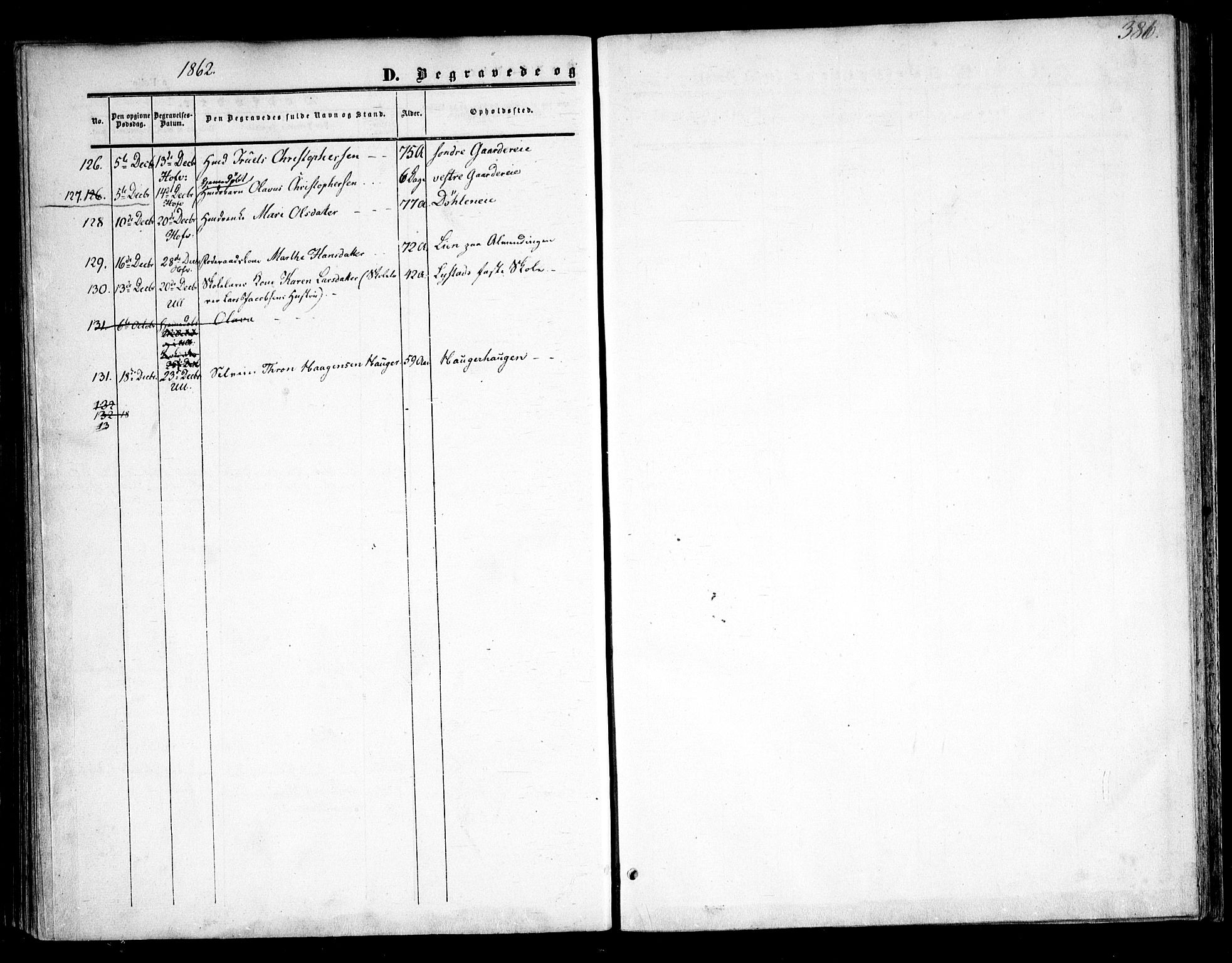 Ullensaker prestekontor Kirkebøker, AV/SAO-A-10236a/F/Fa/L0015.b: Parish register (official) no. I 15B, 1851-1862, p. 386