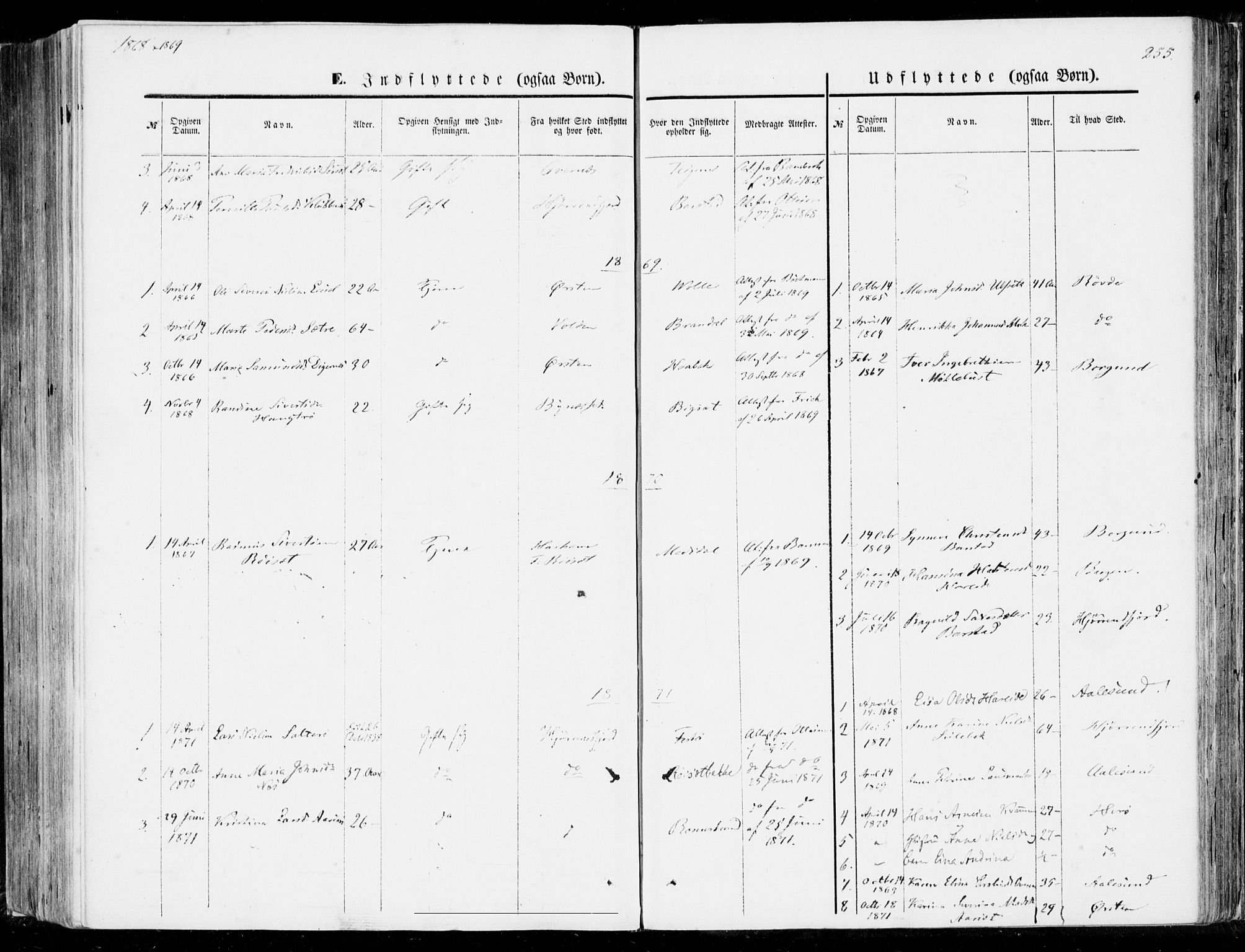 Ministerialprotokoller, klokkerbøker og fødselsregistre - Møre og Romsdal, SAT/A-1454/510/L0121: Parish register (official) no. 510A01, 1848-1877, p. 255