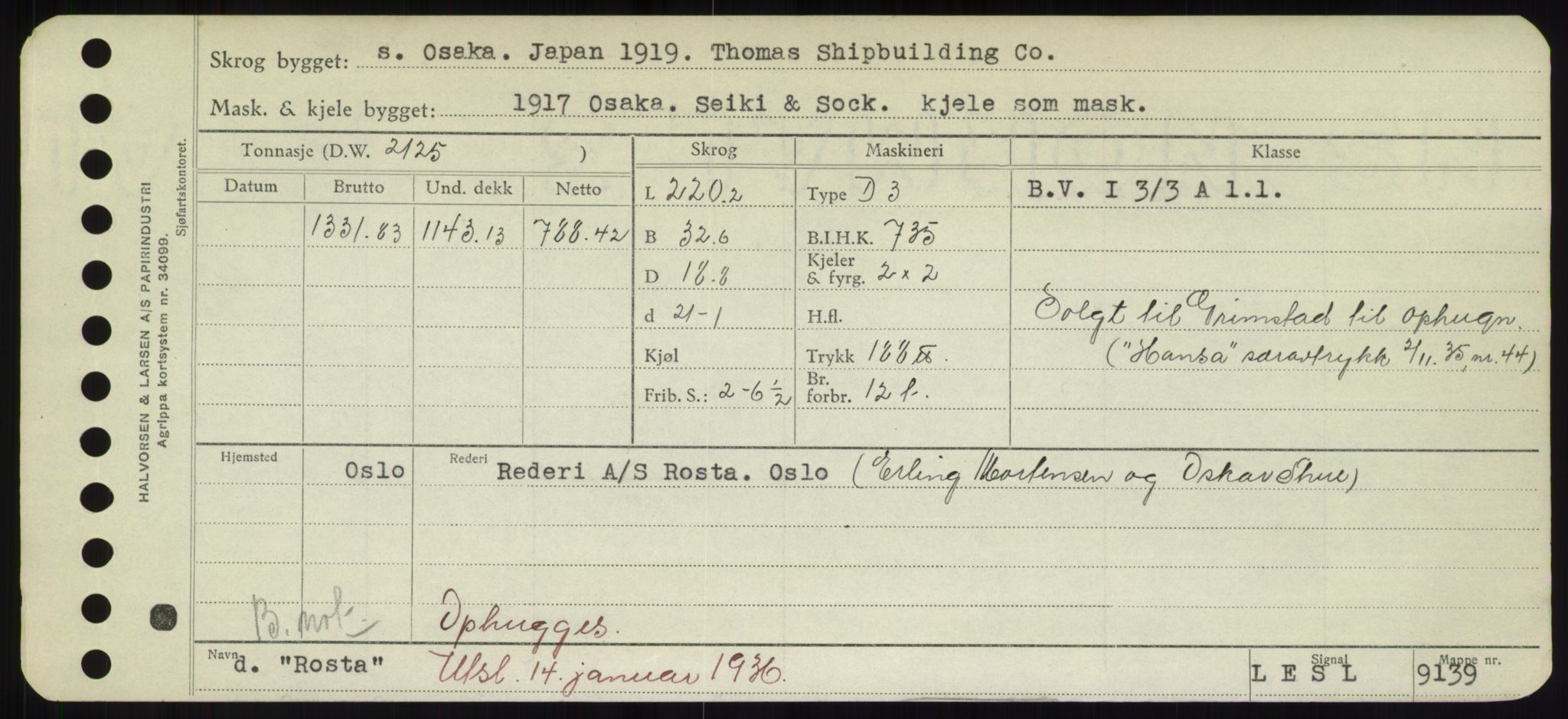 Sjøfartsdirektoratet med forløpere, Skipsmålingen, RA/S-1627/H/Hd/L0031: Fartøy, Rju-Sam, p. 217