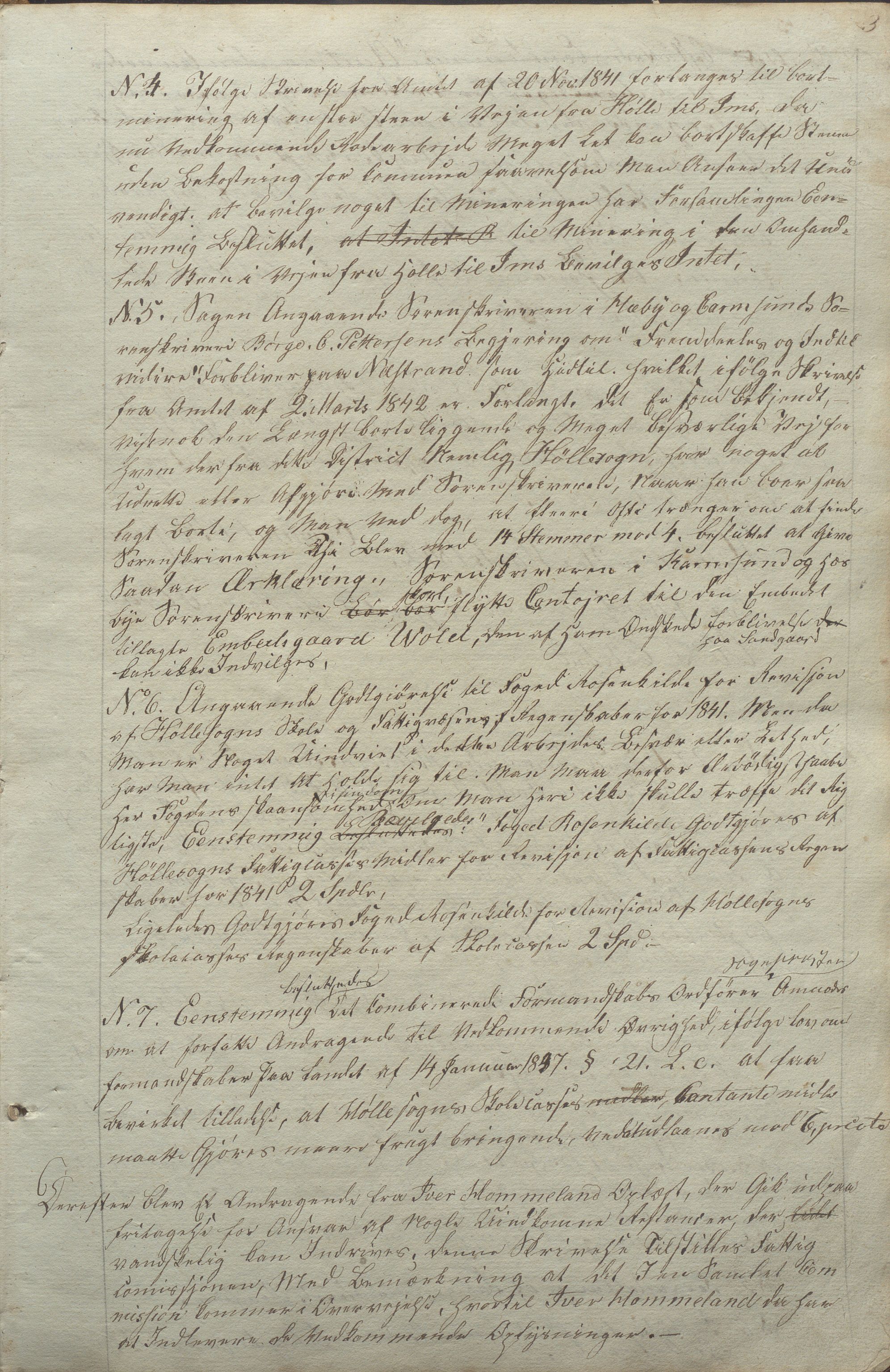 Høle kommune - Formannskapet, IKAR/K-100021/Aa/L0001: Møtebok, 1842-1895, p. 3a