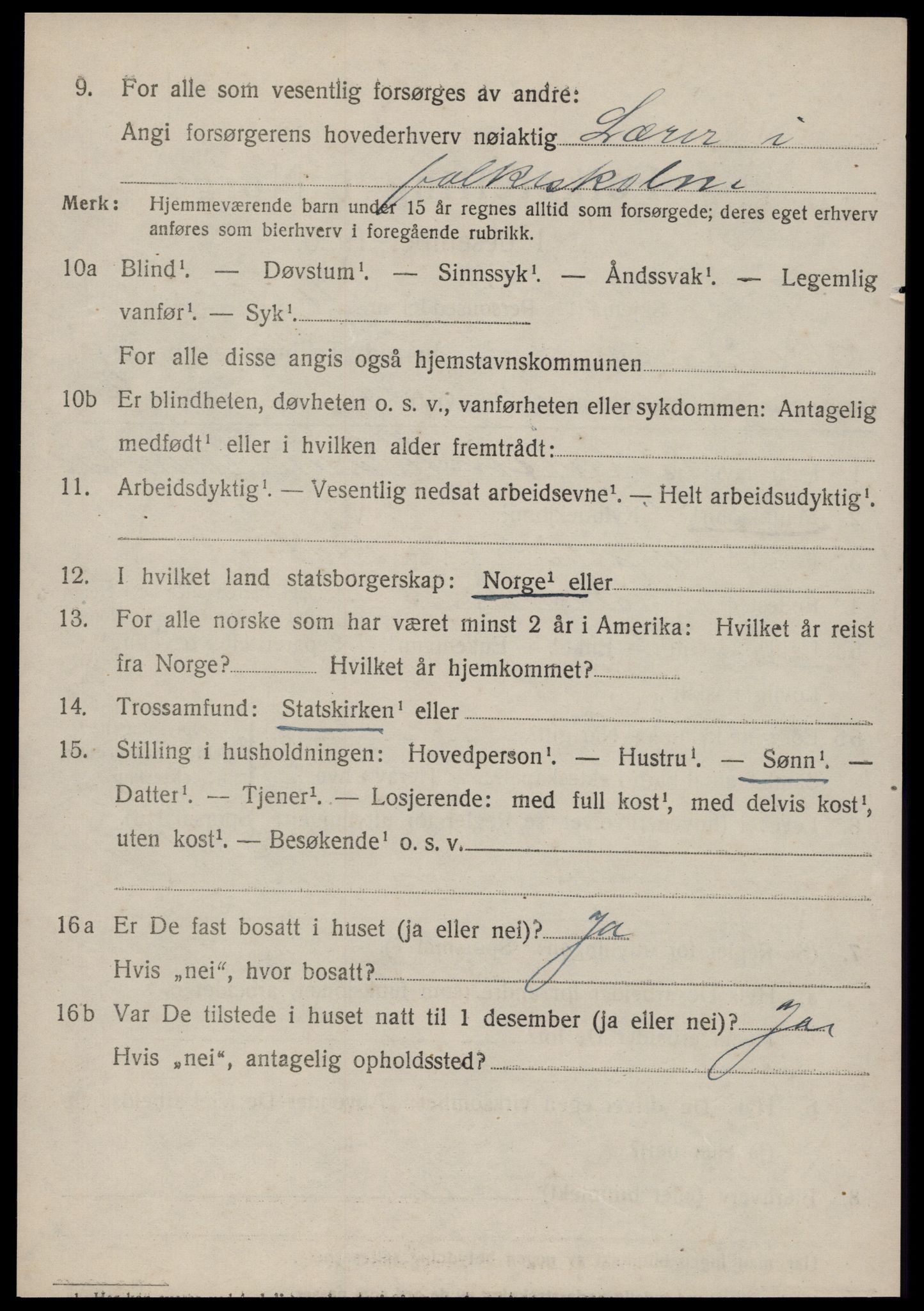 SAT, 1920 census for Bremsnes, 1920, p. 8454