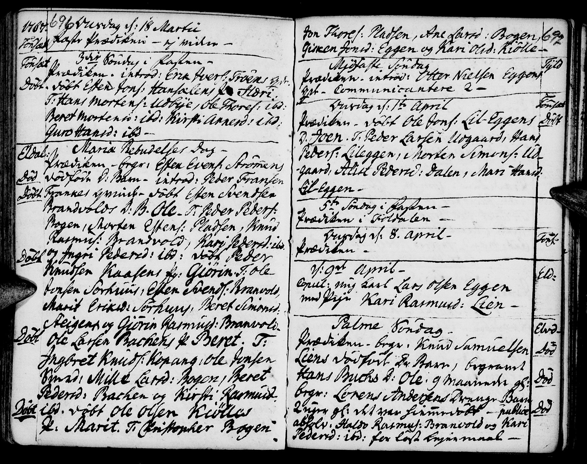 Tynset prestekontor, SAH/PREST-058/H/Ha/Haa/L0002: Parish register (official) no. 2, 1737-1767, p. 696-697