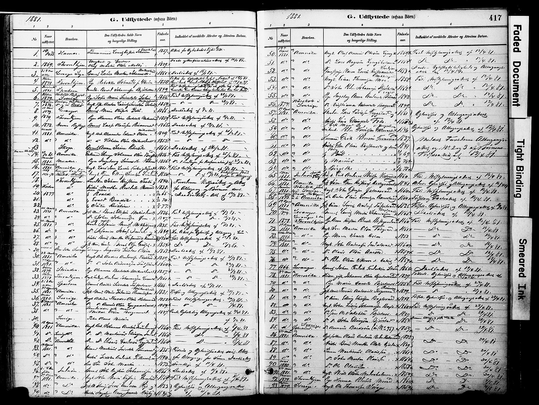 Ministerialprotokoller, klokkerbøker og fødselsregistre - Nord-Trøndelag, SAT/A-1458/723/L0244: Parish register (official) no. 723A13, 1881-1899, p. 417