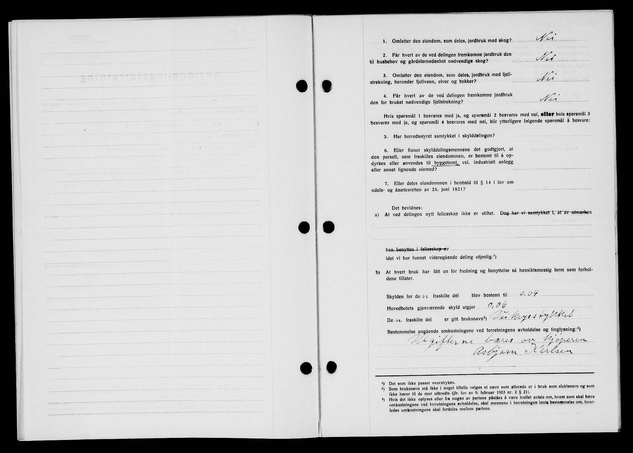 Flekkefjord sorenskriveri, SAK/1221-0001/G/Gb/Gba/L0062: Mortgage book no. A-10, 1947-1947, Diary no: : 322/1947