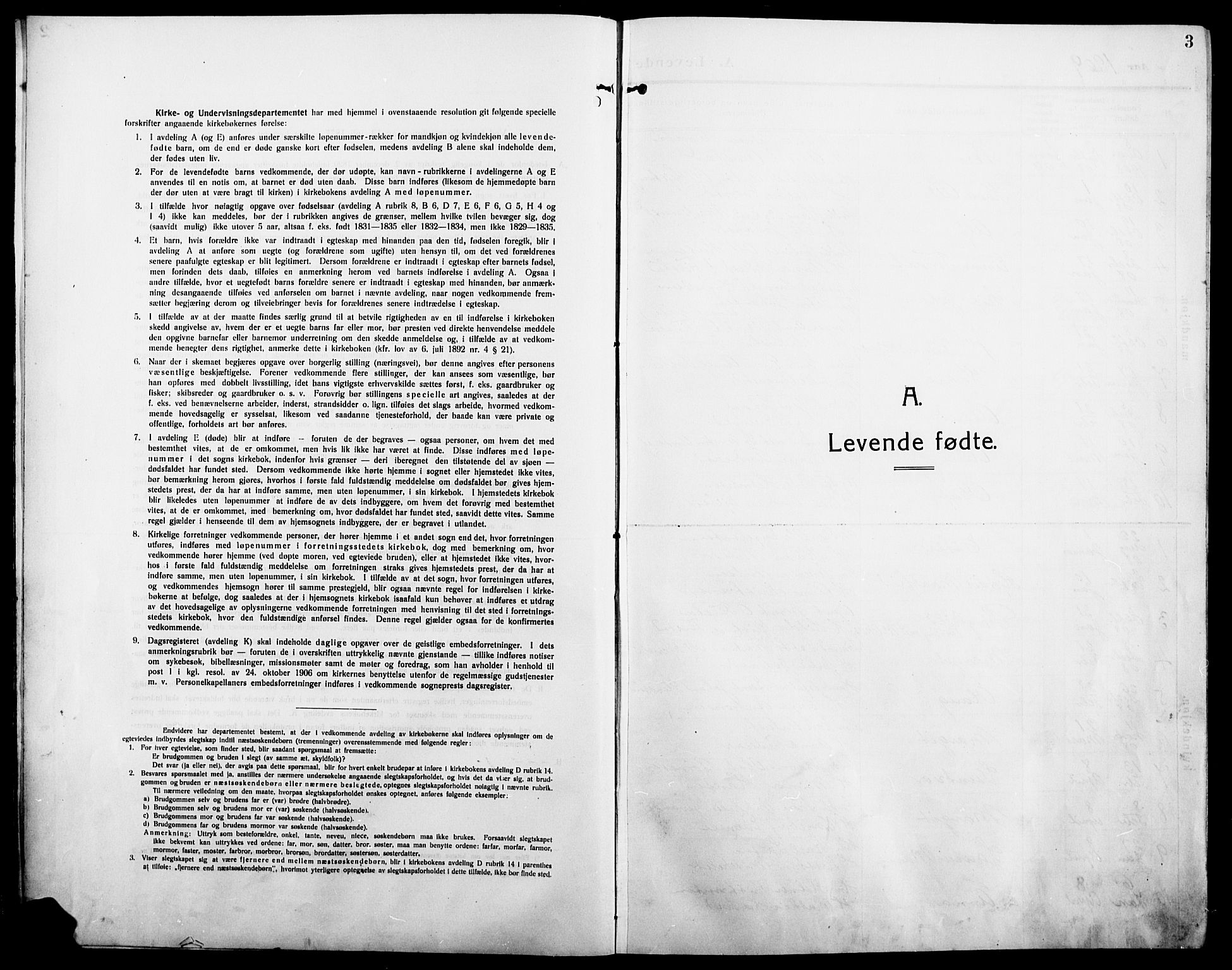 Stange prestekontor, SAH/PREST-002/L/L0014: Parish register (copy) no. 14, 1909-1917, p. 3