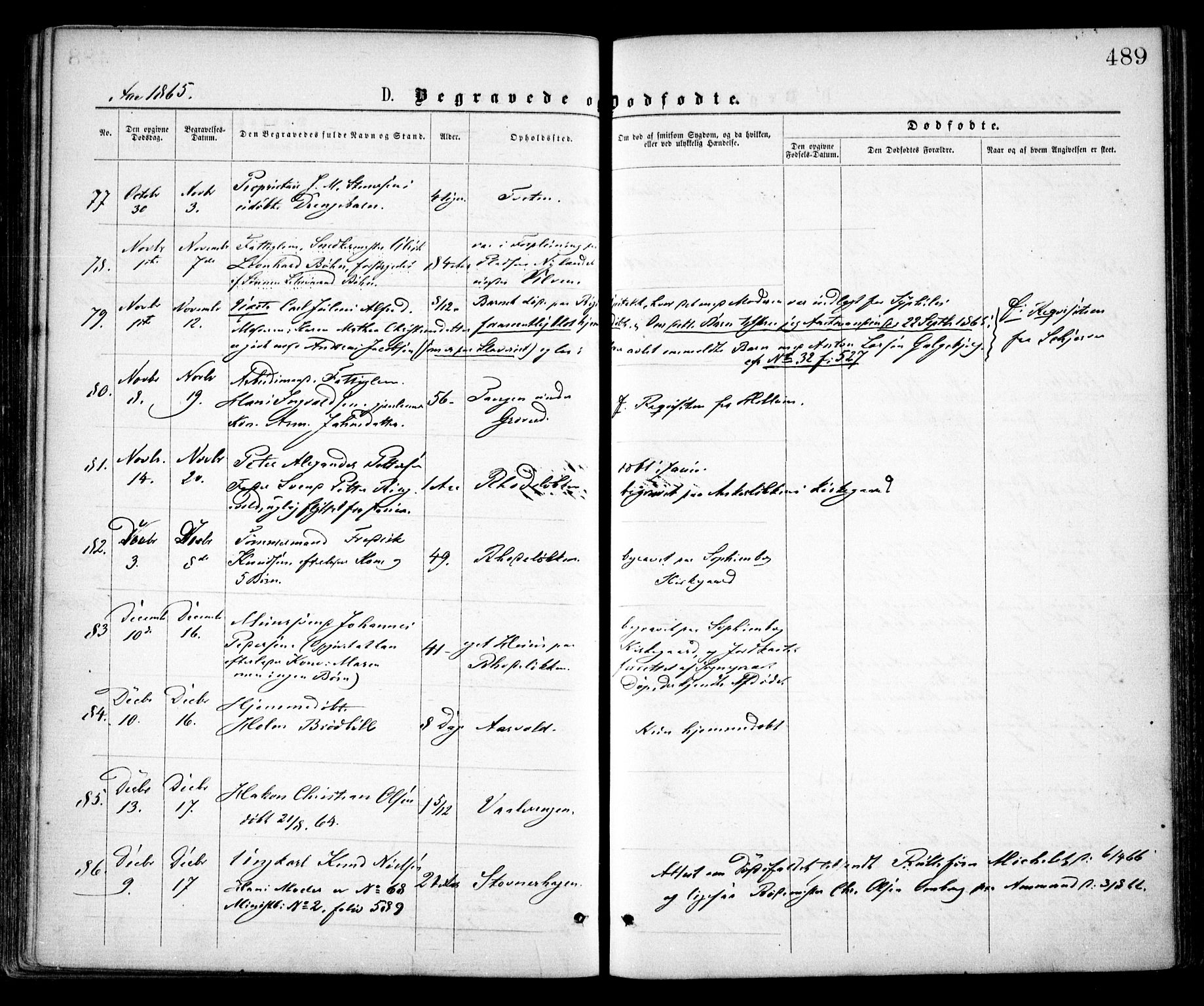 Østre Aker prestekontor Kirkebøker, SAO/A-10840/F/Fa/L0001: Parish register (official) no. I 1, 1861-1869, p. 489