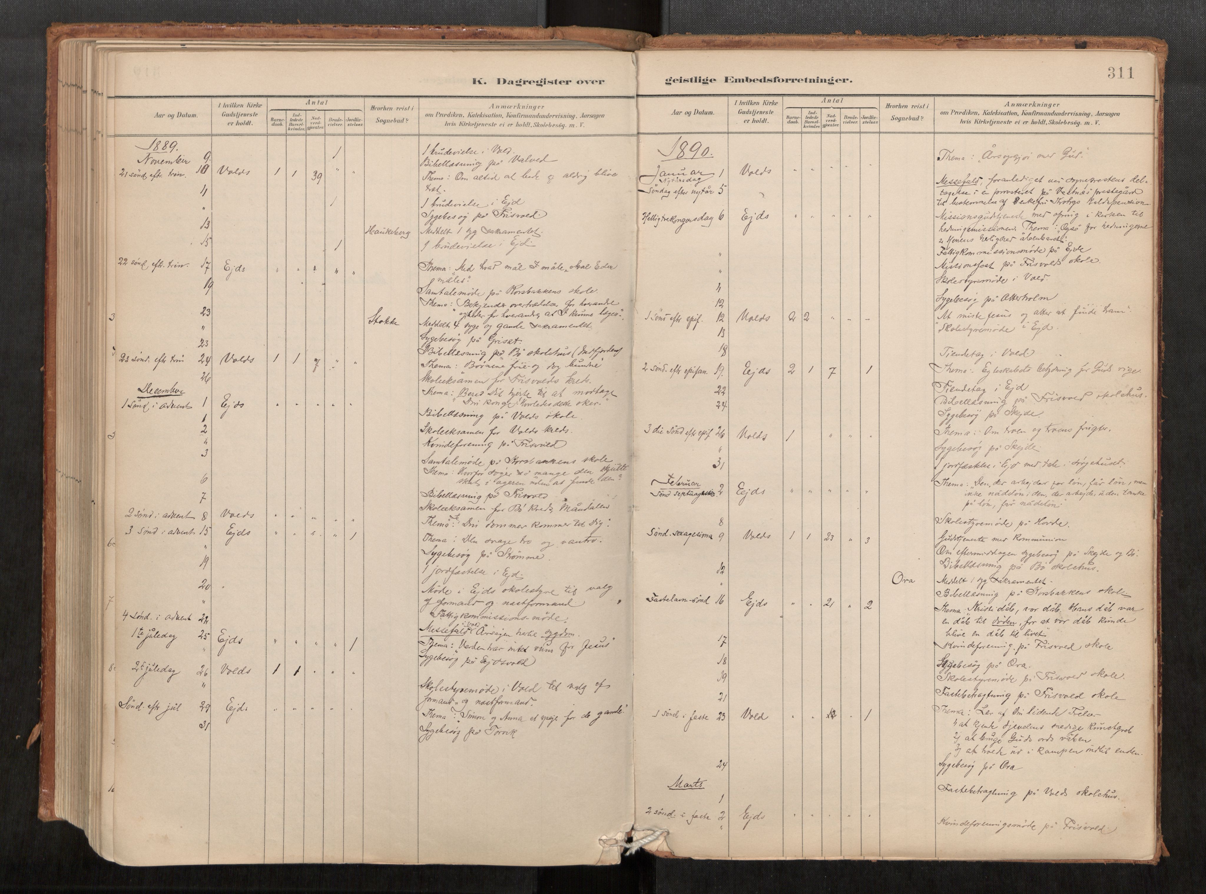 Ministerialprotokoller, klokkerbøker og fødselsregistre - Møre og Romsdal, AV/SAT-A-1454/542/L0553: Parish register (official) no. 542A03, 1885-1925, p. 311