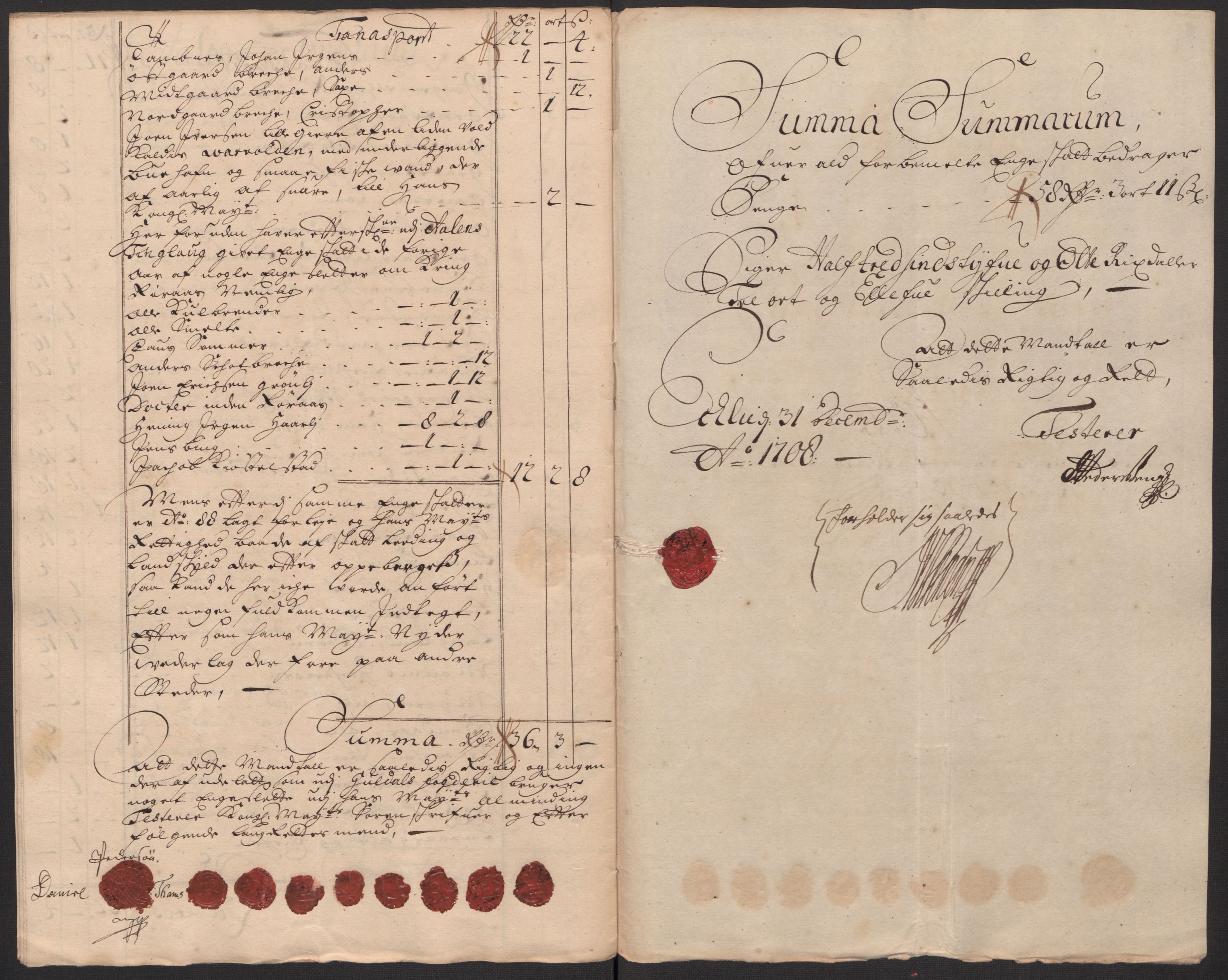 Rentekammeret inntil 1814, Reviderte regnskaper, Fogderegnskap, RA/EA-4092/R60/L3958: Fogderegnskap Orkdal og Gauldal, 1708, p. 259