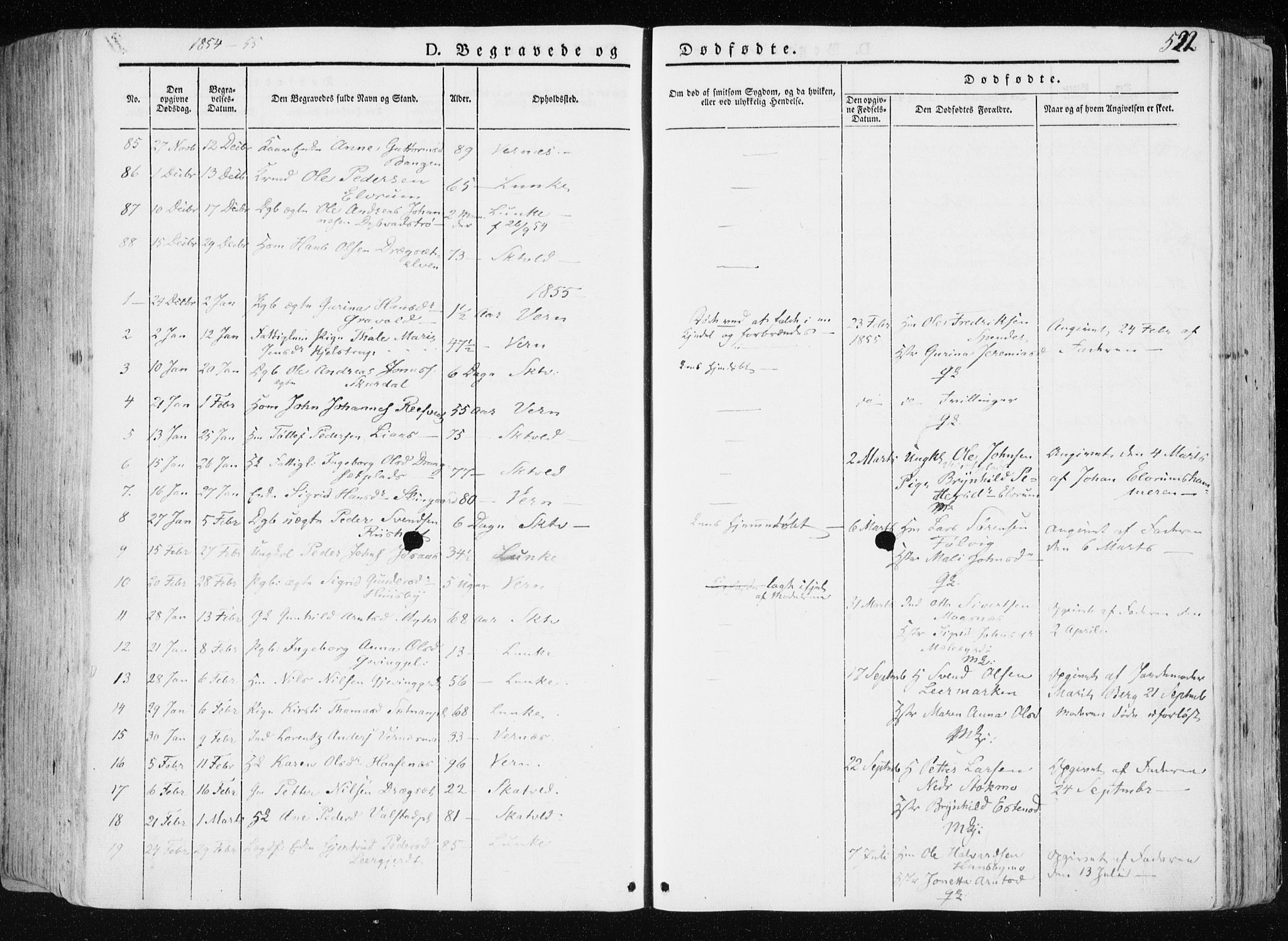 Ministerialprotokoller, klokkerbøker og fødselsregistre - Nord-Trøndelag, SAT/A-1458/709/L0074: Parish register (official) no. 709A14, 1845-1858, p. 522
