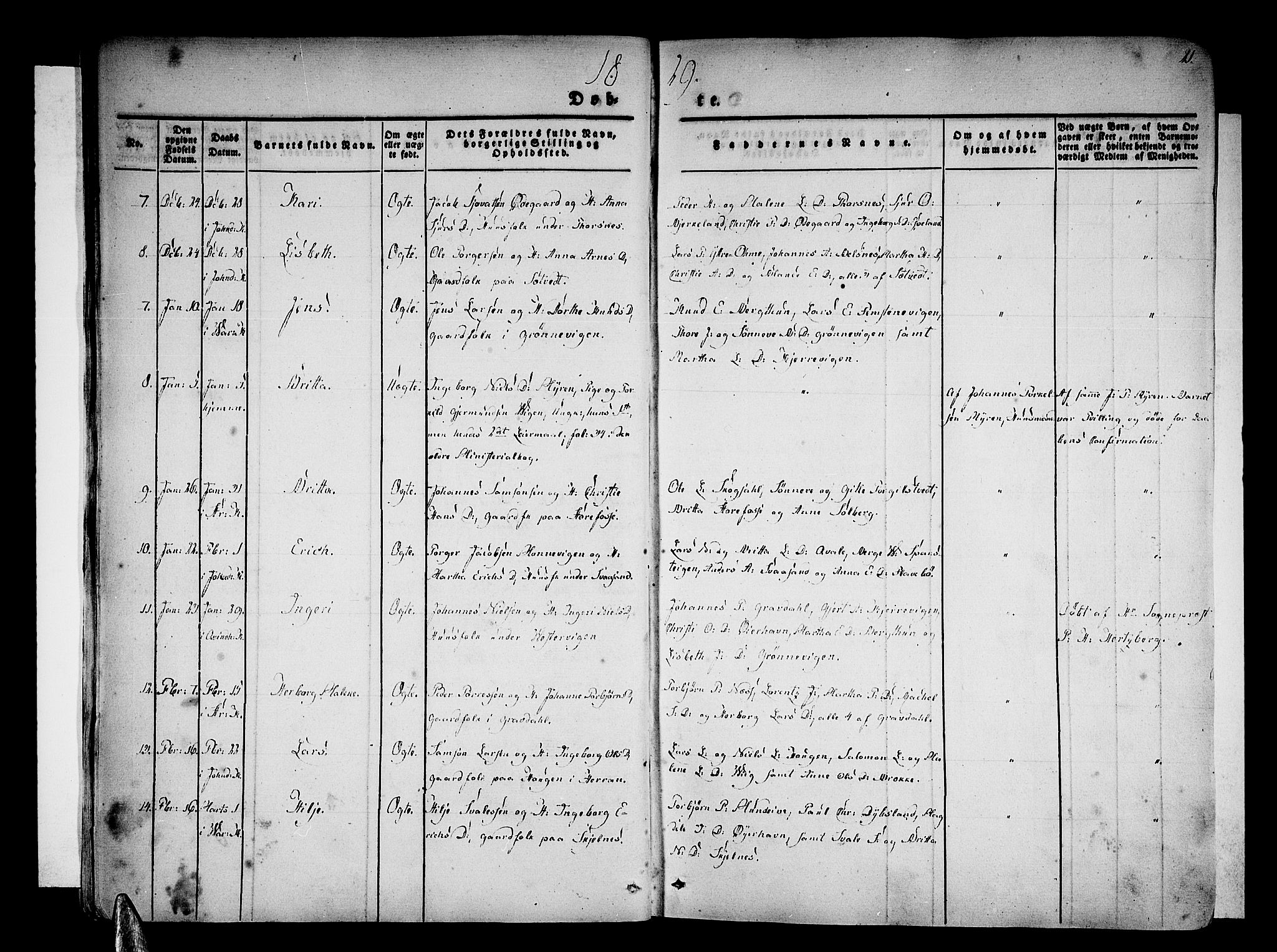 Strandebarm sokneprestembete, AV/SAB-A-78401/H/Haa: Parish register (official) no. A 6, 1826-1843, p. 21