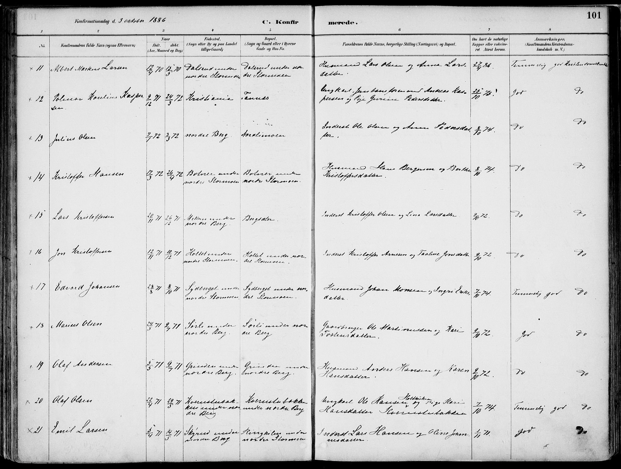 Nord-Odal prestekontor, AV/SAH-PREST-032/H/Ha/Haa/L0008: Parish register (official) no. 8, 1886-1901, p. 101