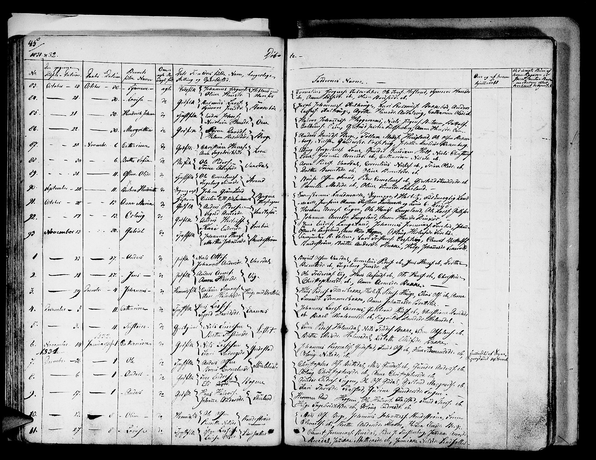 Fjaler sokneprestembete, SAB/A-79801/H/Haa/Haaa/L0005: Parish register (official) no. A 5, 1821-1835, p. 46
