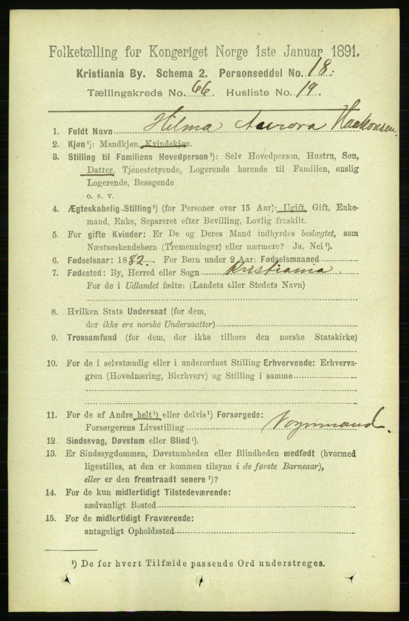 RA, 1891 census for 0301 Kristiania, 1891, p. 35962
