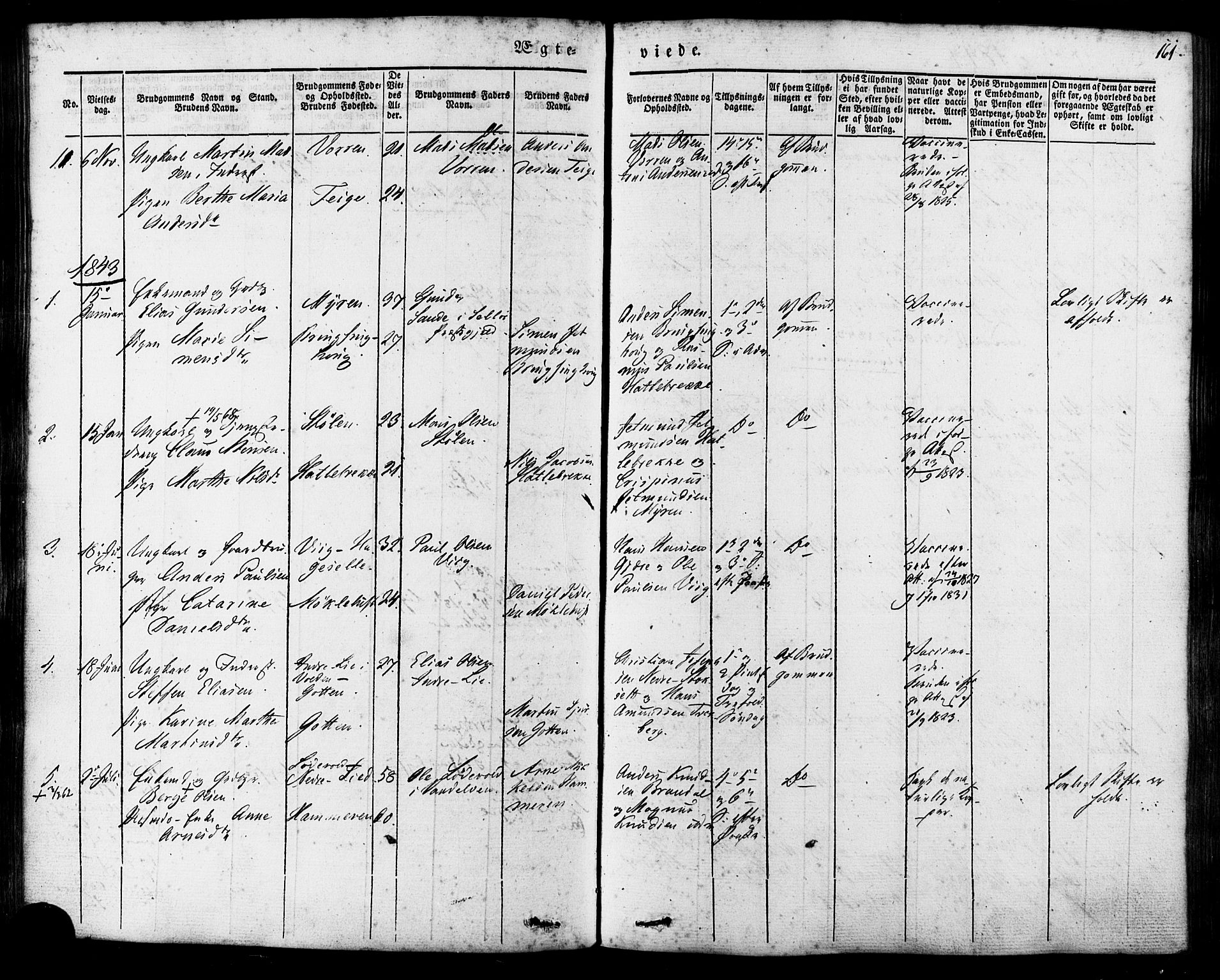 Ministerialprotokoller, klokkerbøker og fødselsregistre - Møre og Romsdal, AV/SAT-A-1454/503/L0034: Parish register (official) no. 503A02, 1841-1884, p. 161