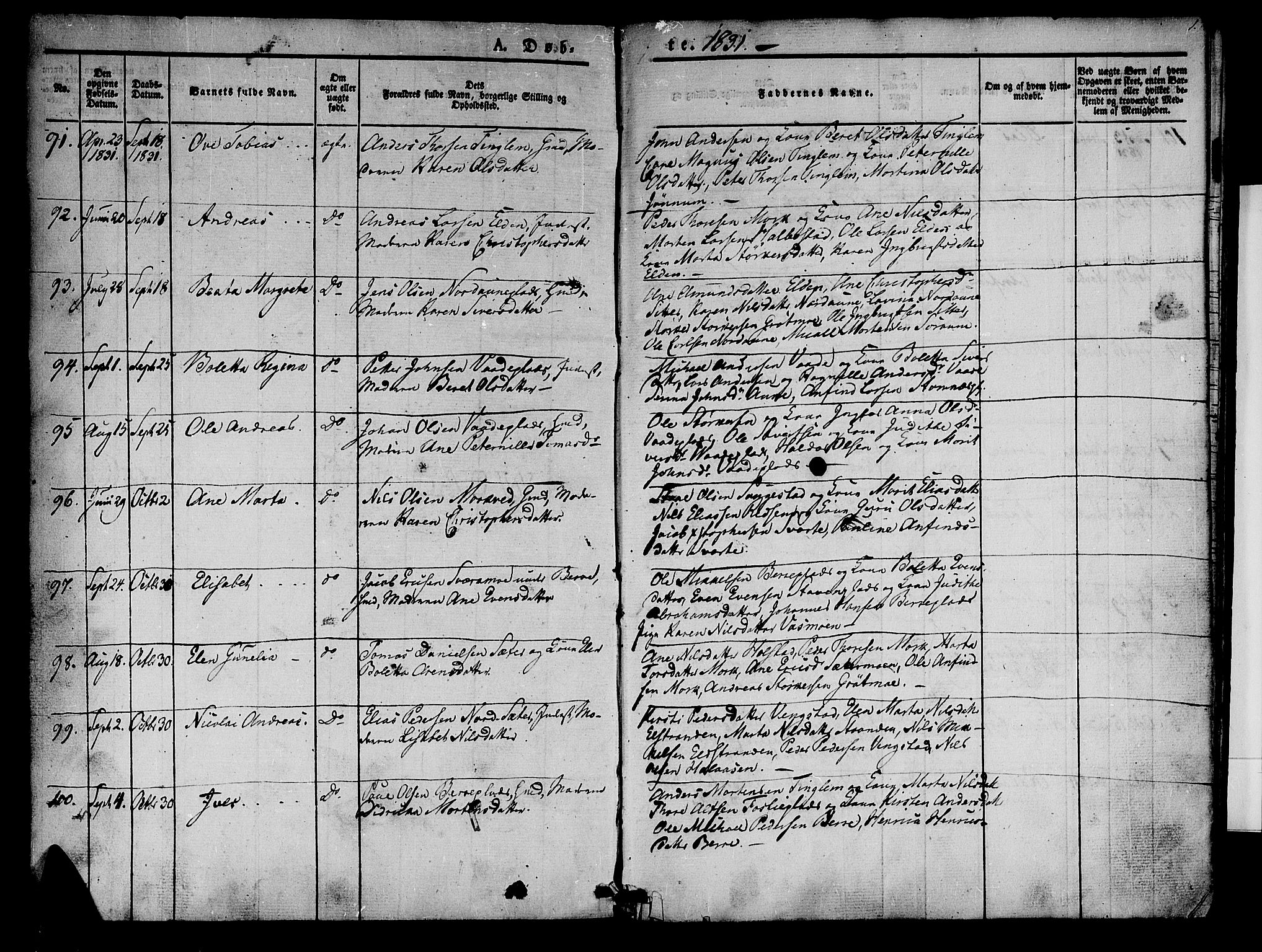 Ministerialprotokoller, klokkerbøker og fødselsregistre - Nord-Trøndelag, AV/SAT-A-1458/741/L0391: Parish register (official) no. 741A05, 1831-1836, p. 1